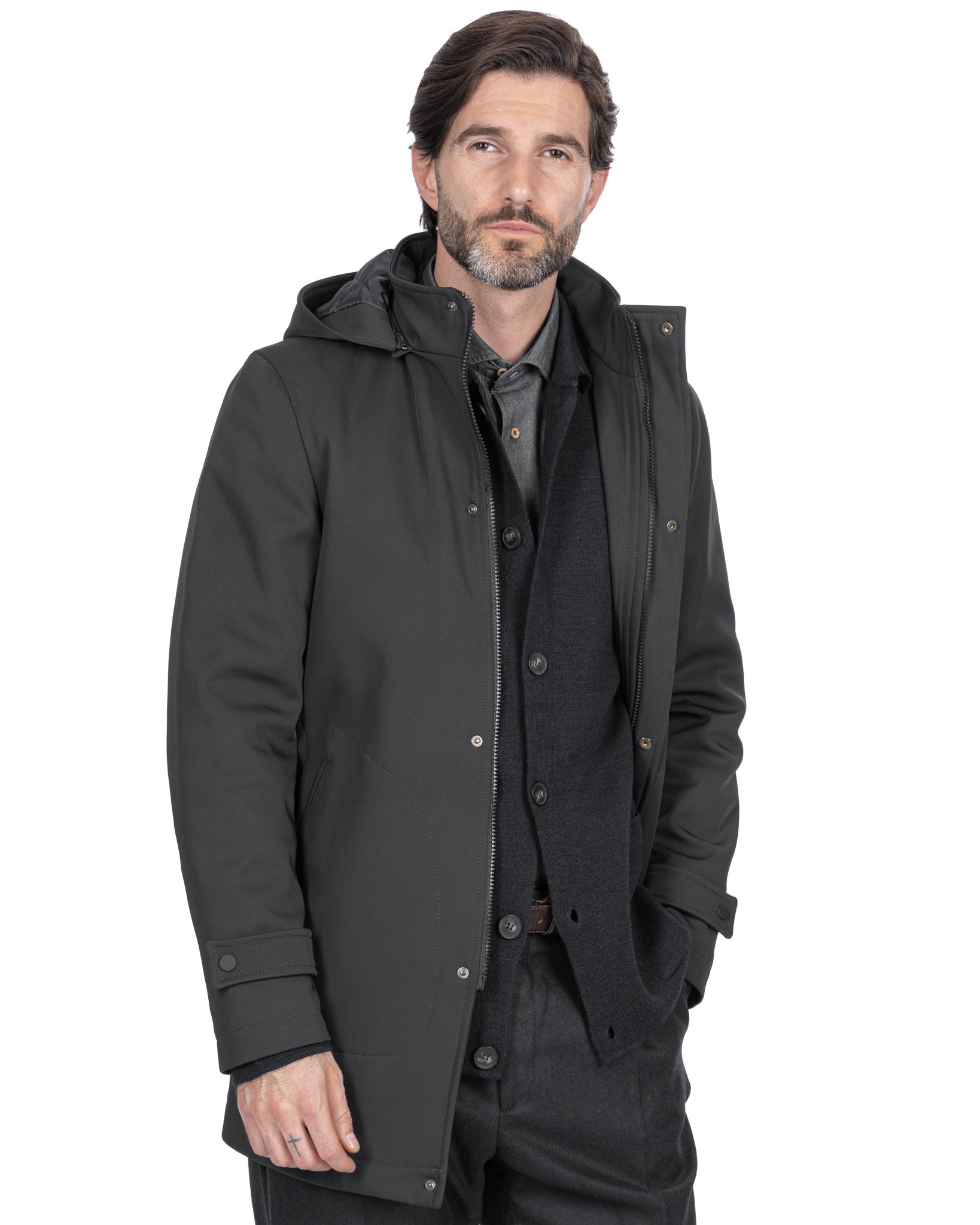 Dylan technical jacket in black