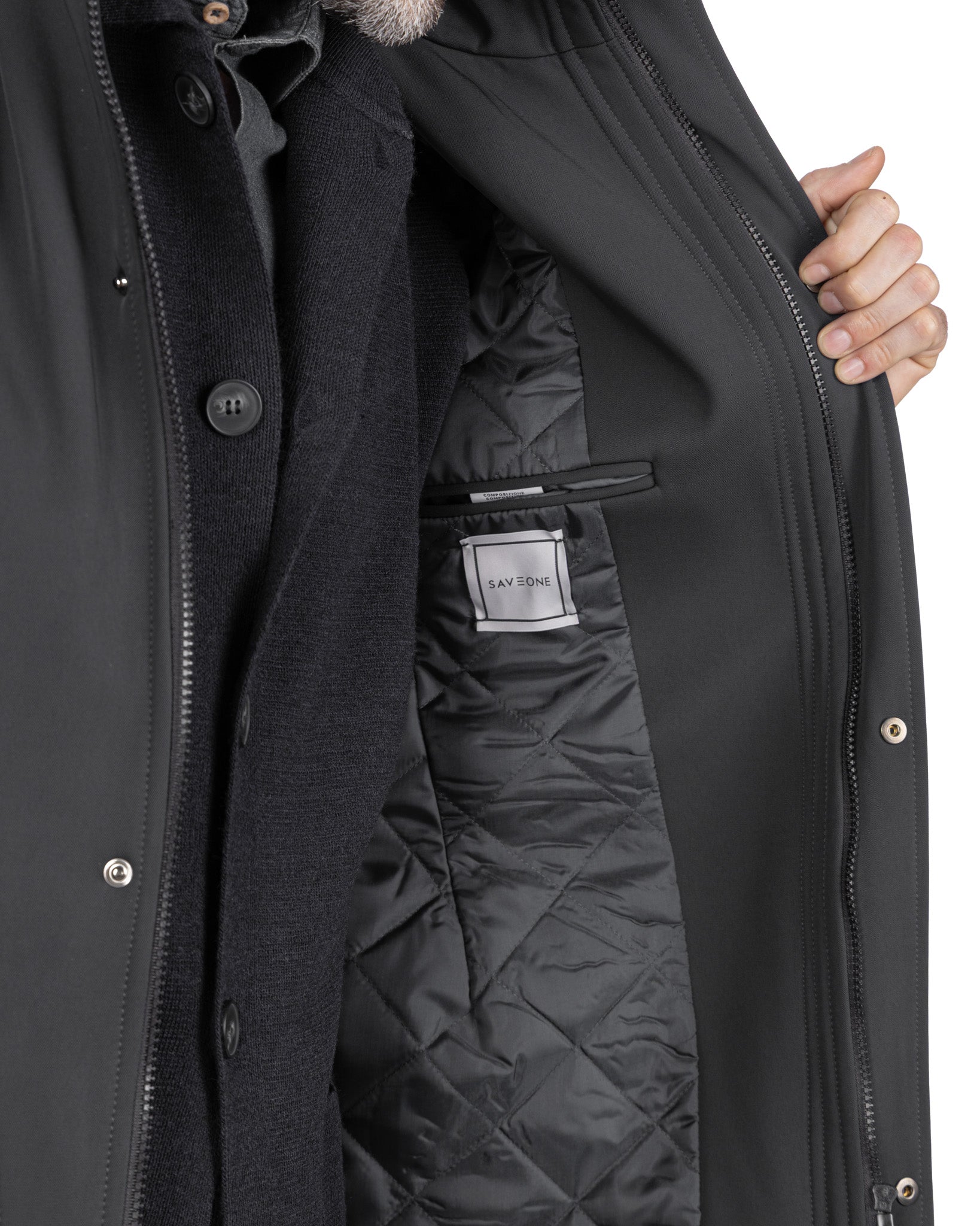 Dylan technical jacket in black