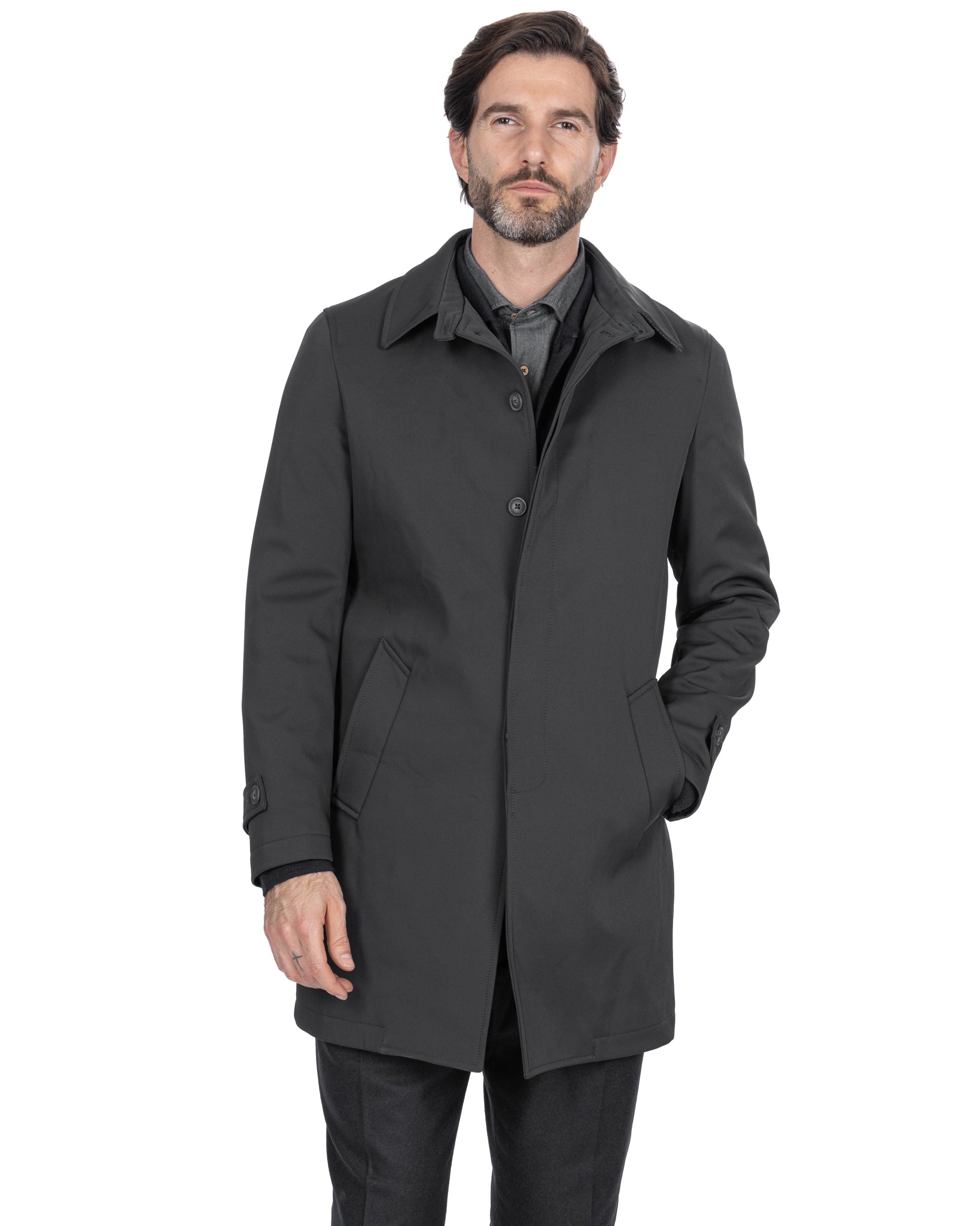 Gabardina técnica acolchada Tyler negra
