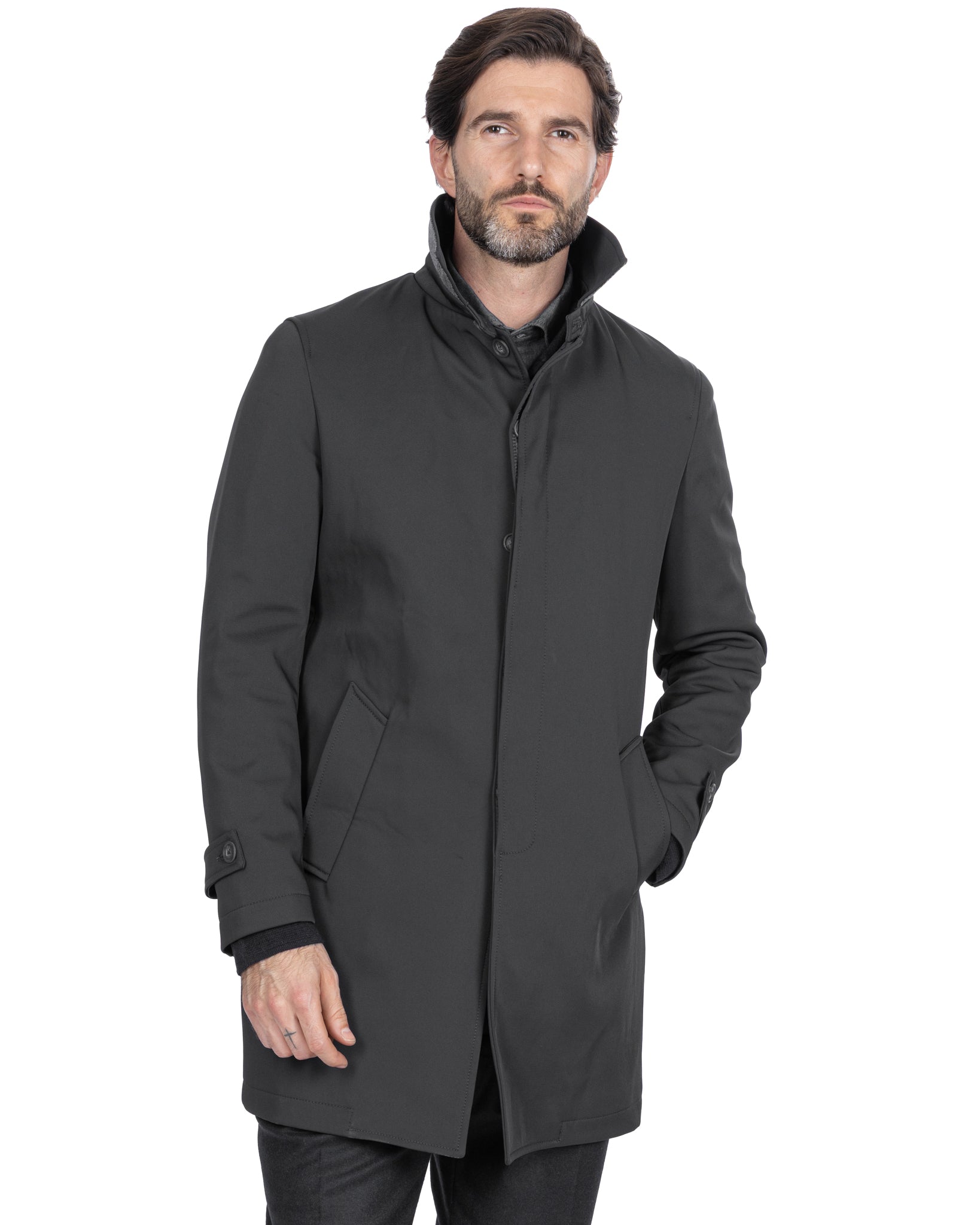 Gabardina técnica acolchada Tyler negra