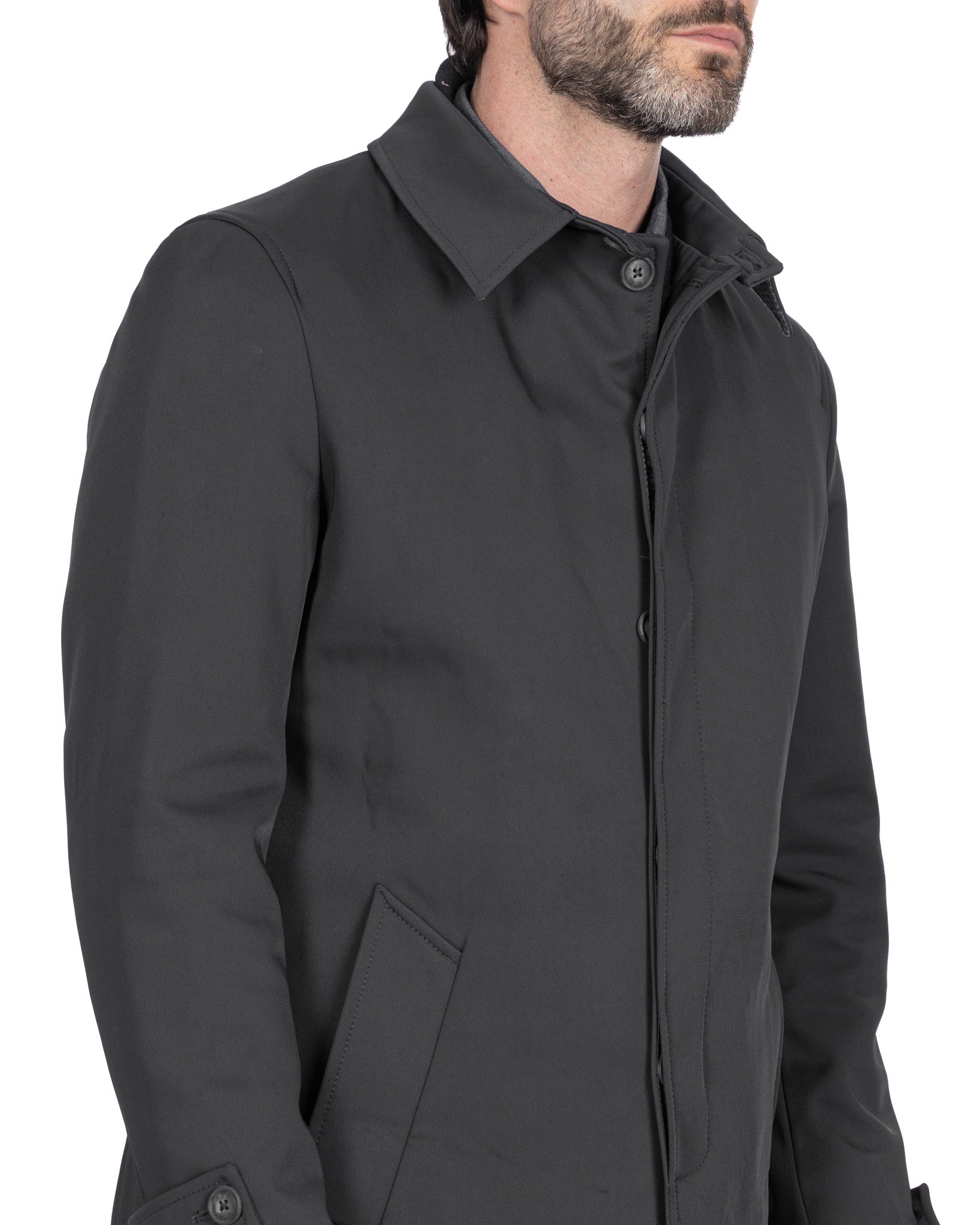 Gabardina técnica acolchada Tyler negra