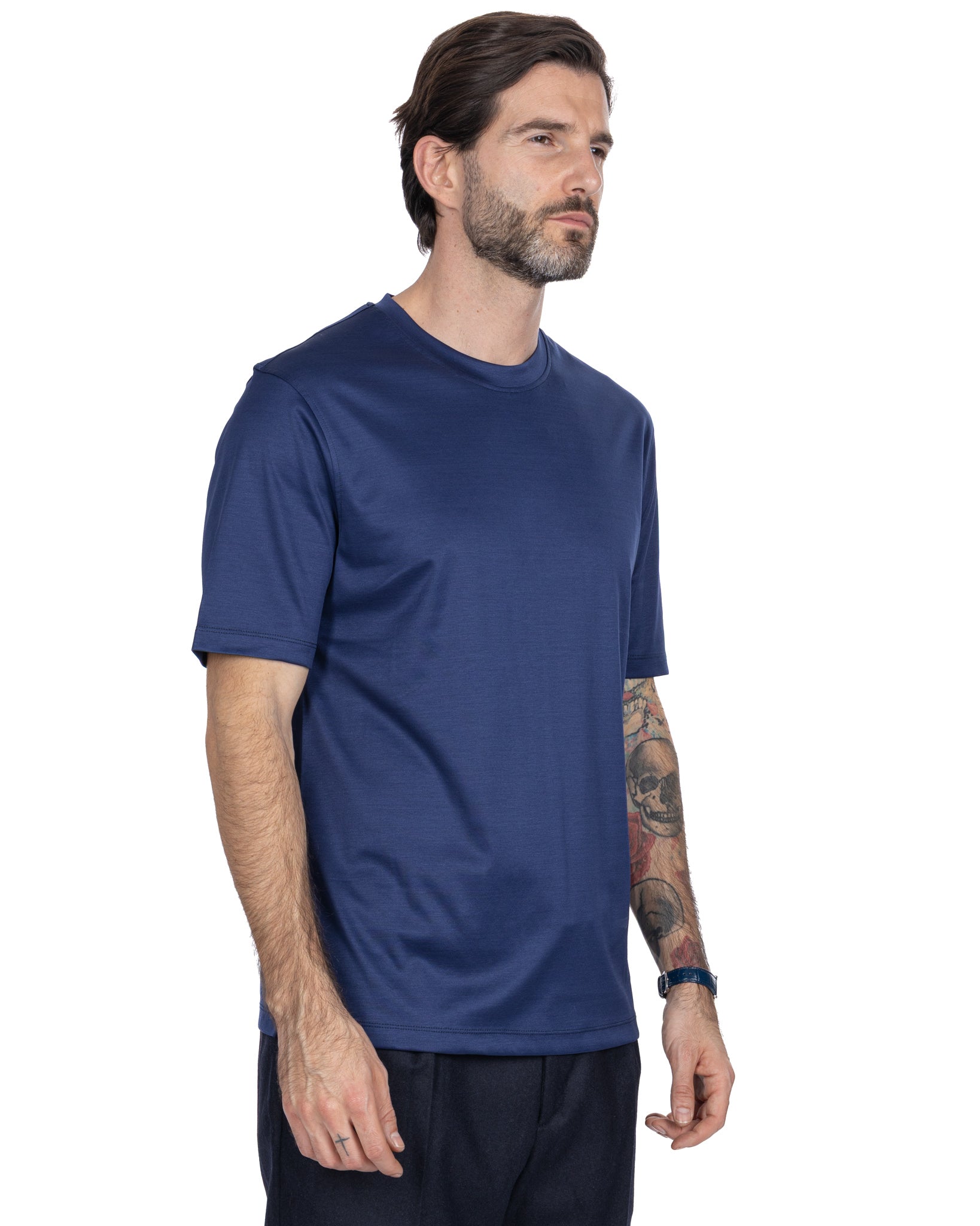 Camiseta Hoorn de hilo escocés azul
