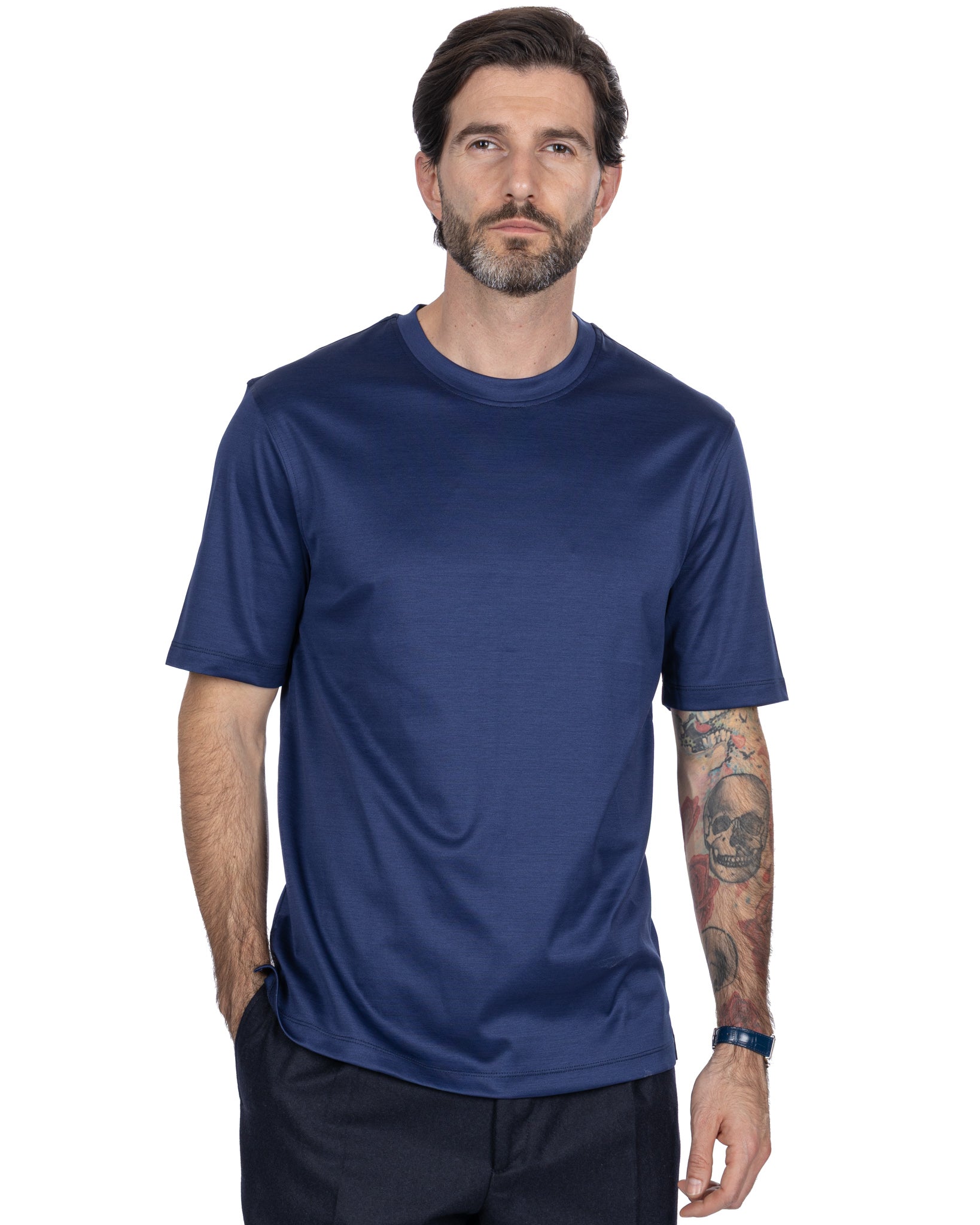 Camiseta Hoorn de hilo escocés azul