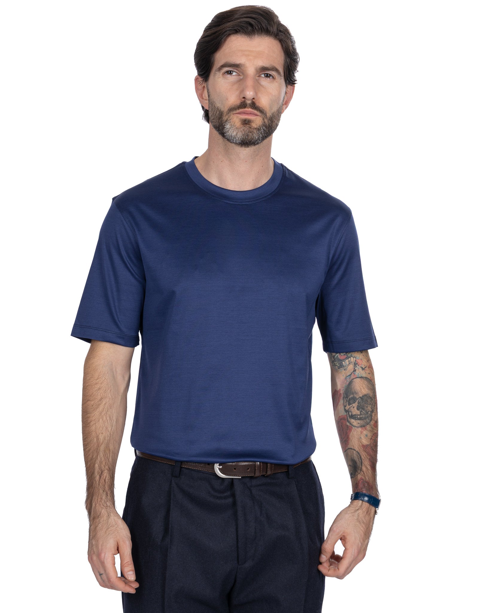 Camiseta Hoorn de hilo escocés azul