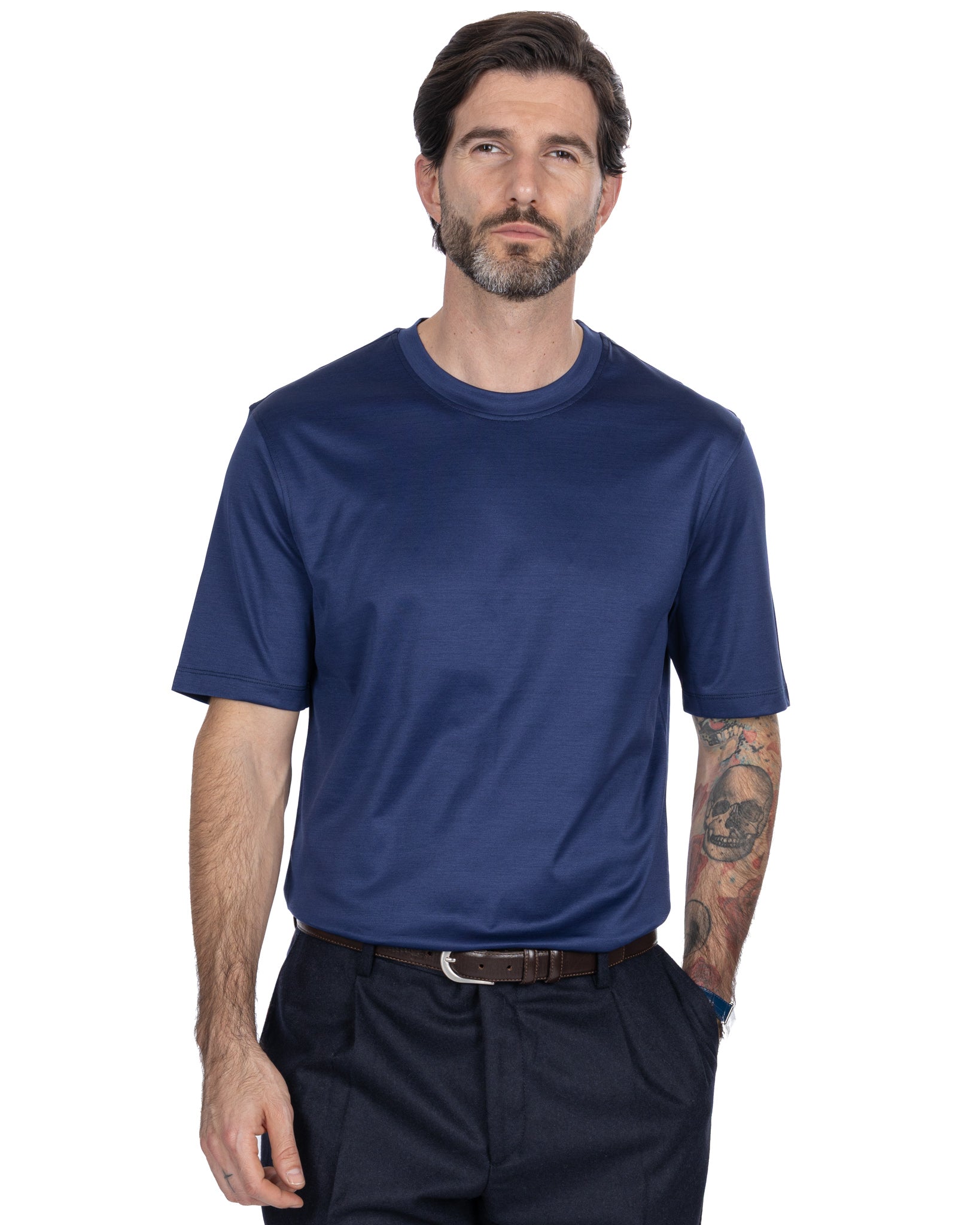 Camiseta Hoorn de hilo escocés azul