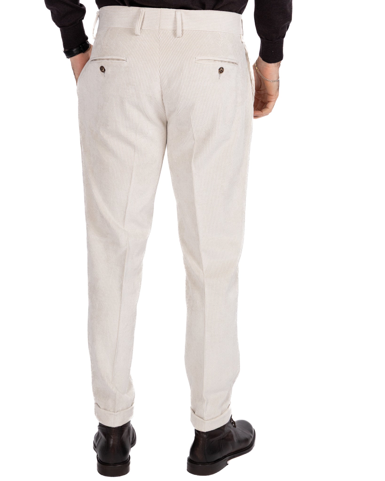 James cream velvet trousers