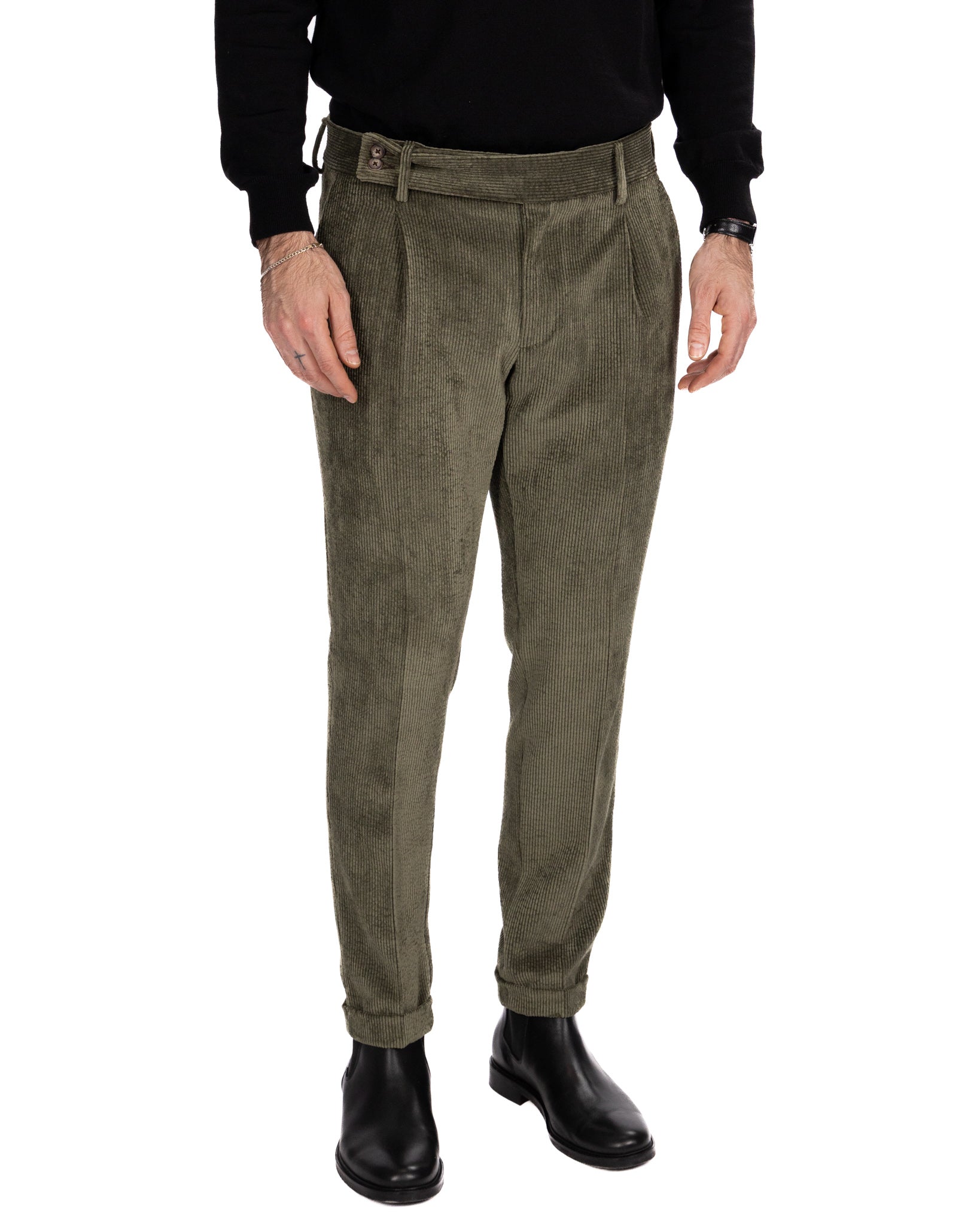 James military velvet trousers
