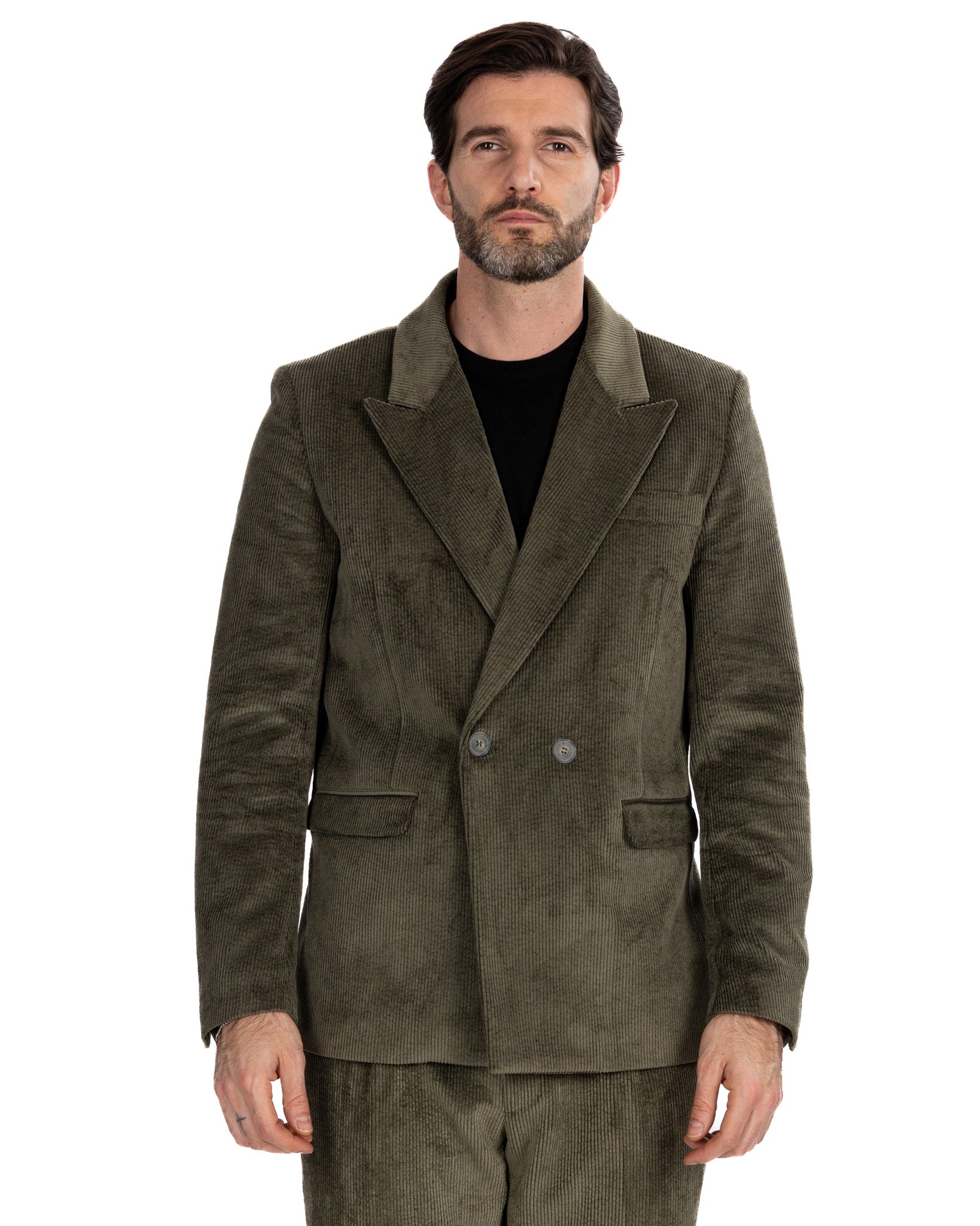 Chaqueta Bond en terciopelo militar