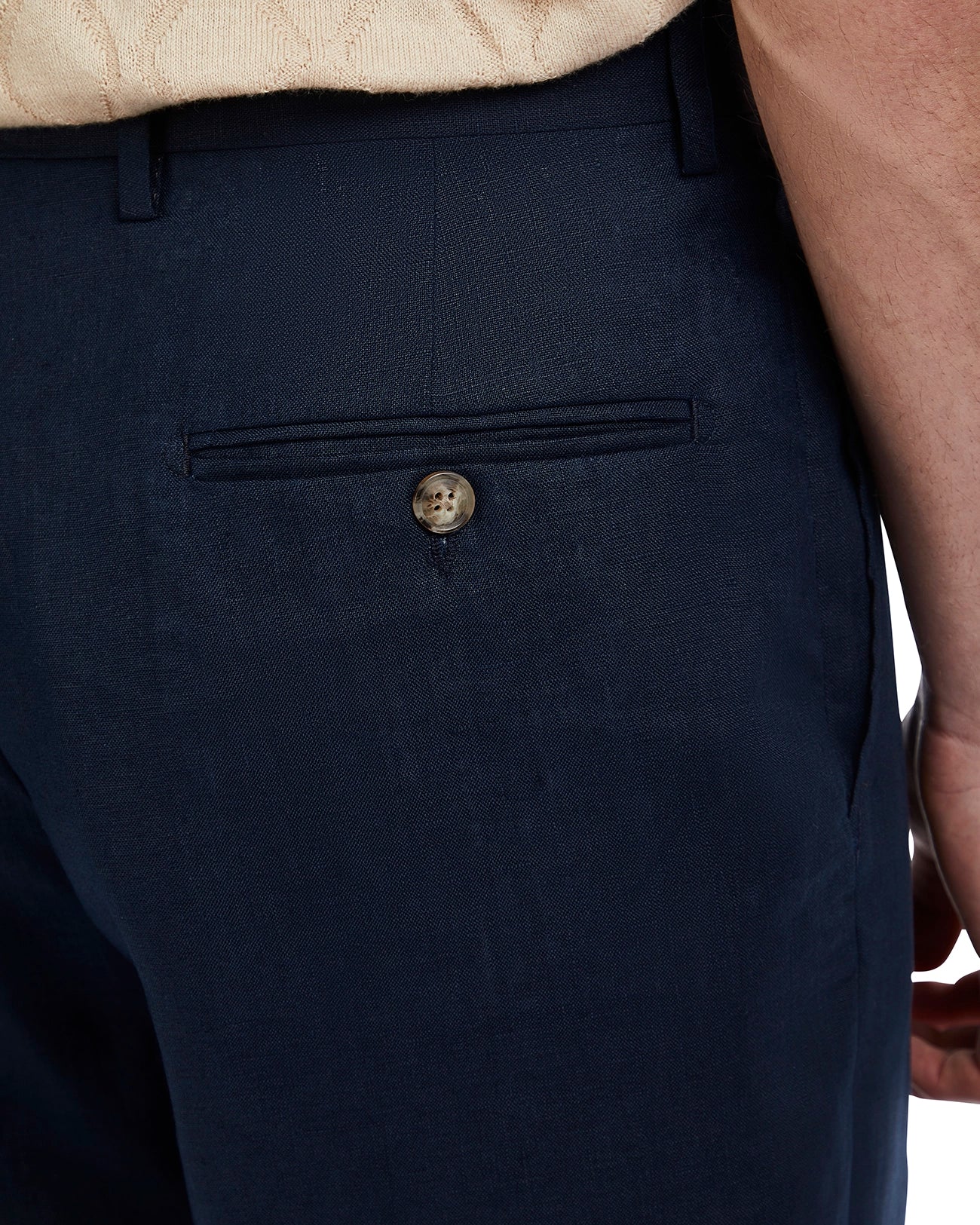 Pantalón Piana de lino puro azul