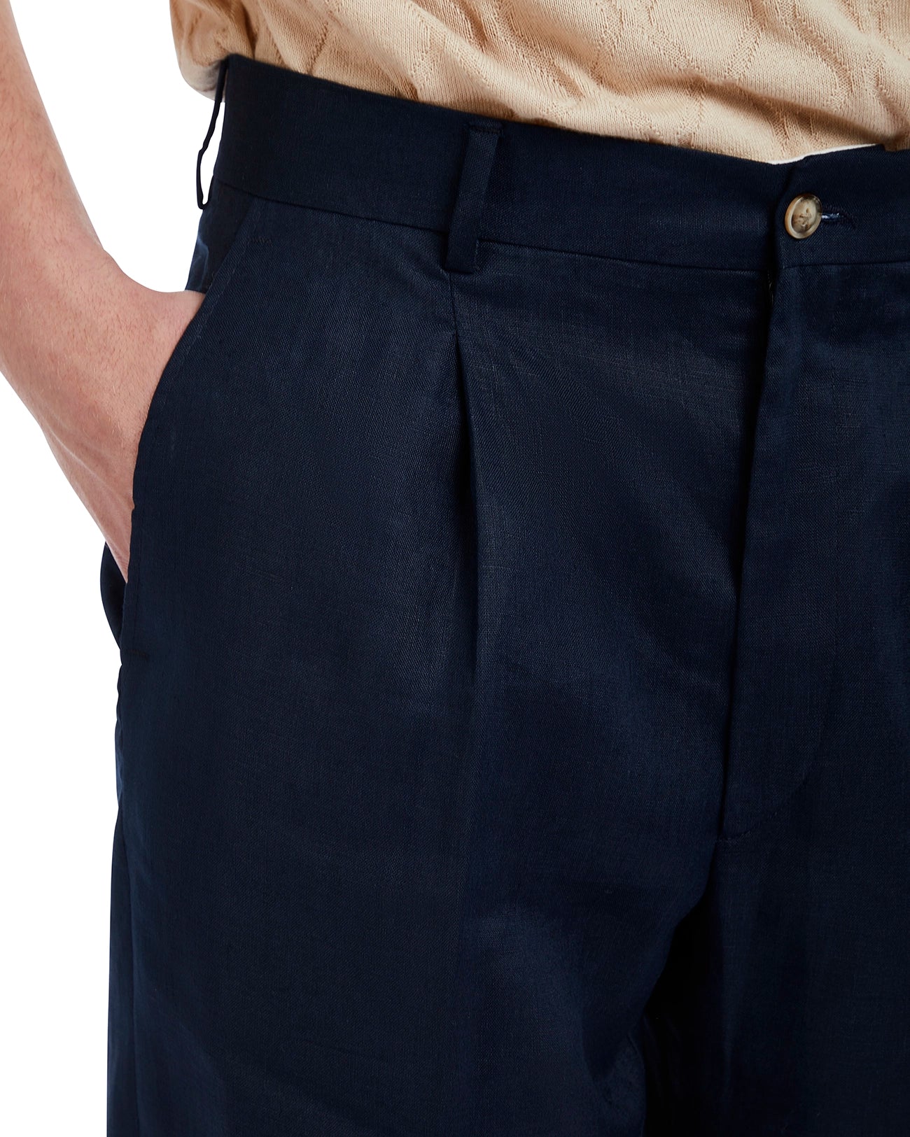 Pantalón Piana de lino puro azul