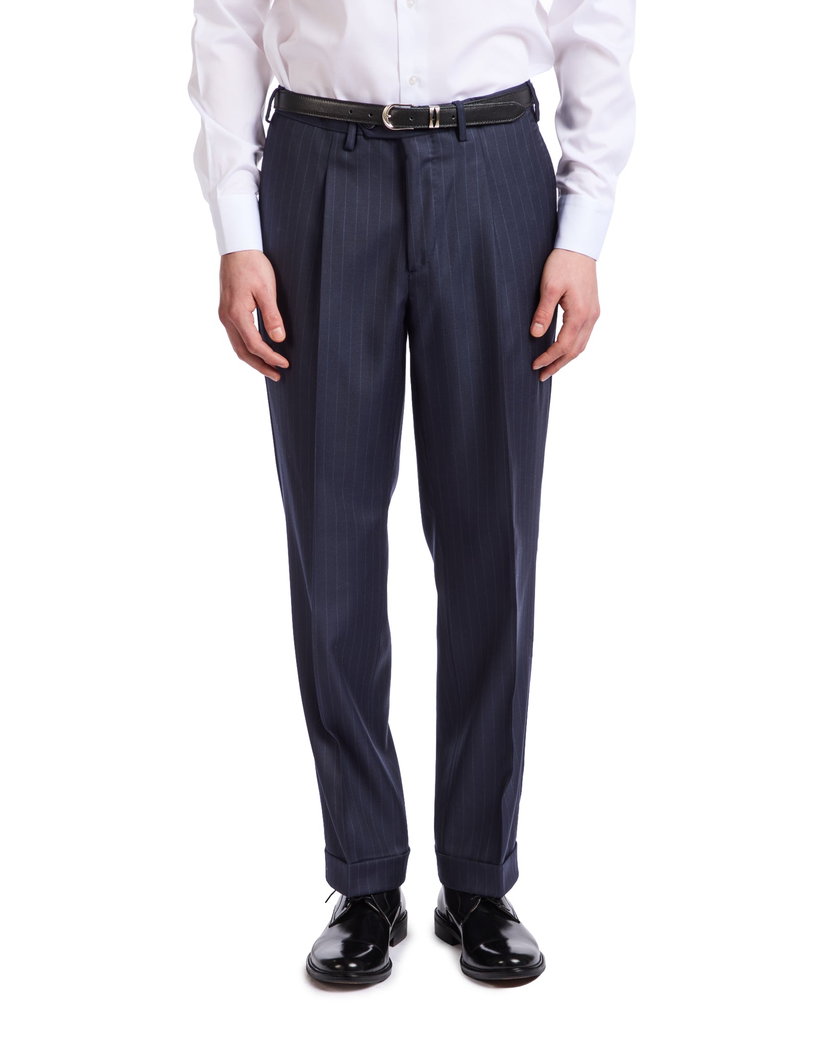 Vatange Drago blue pinstripe suit