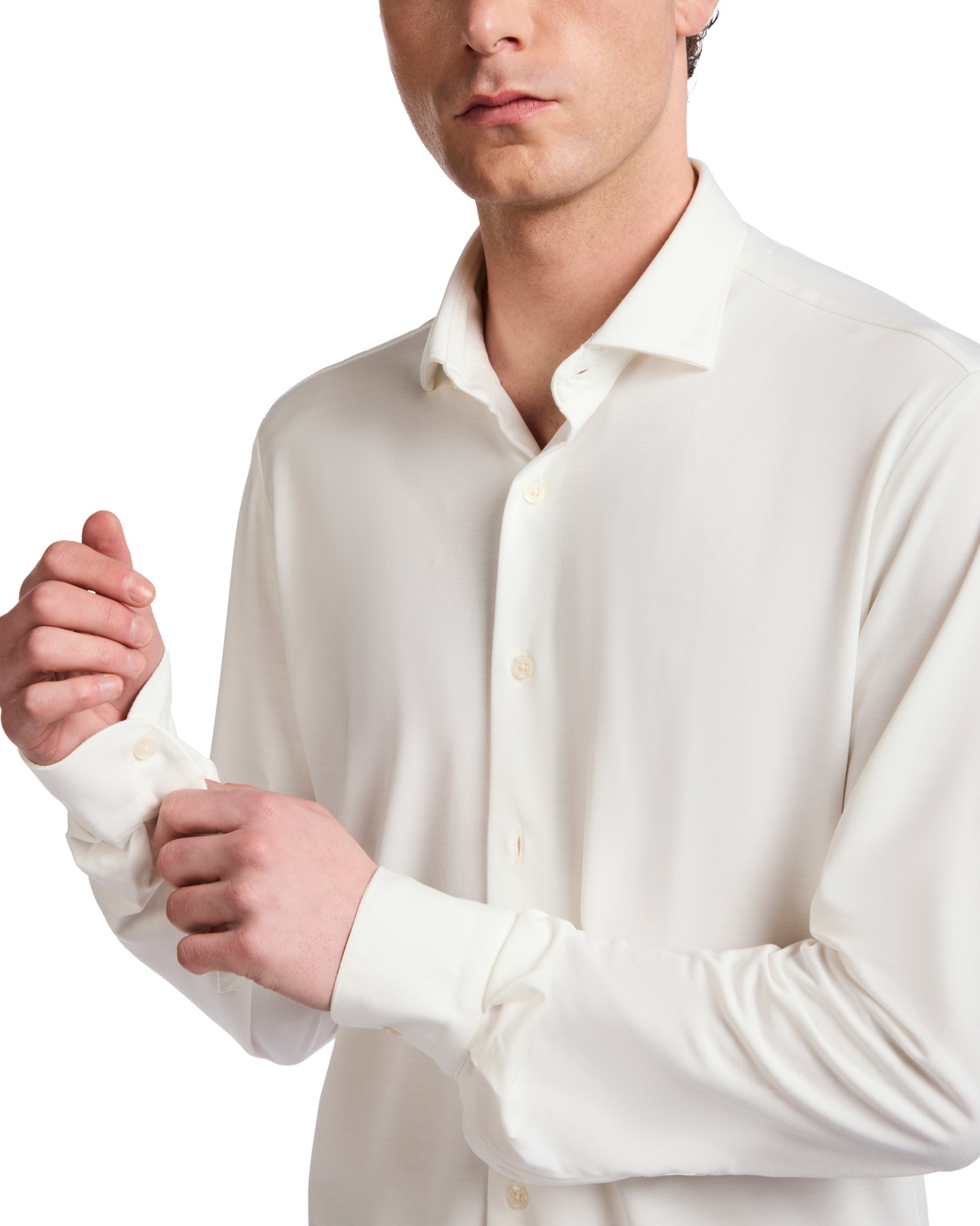 Camisa Radice de jersey color crema
