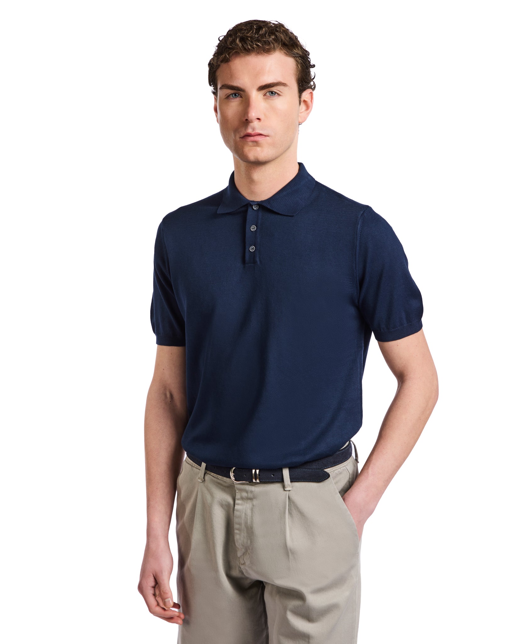 Polo Roger en punto azul