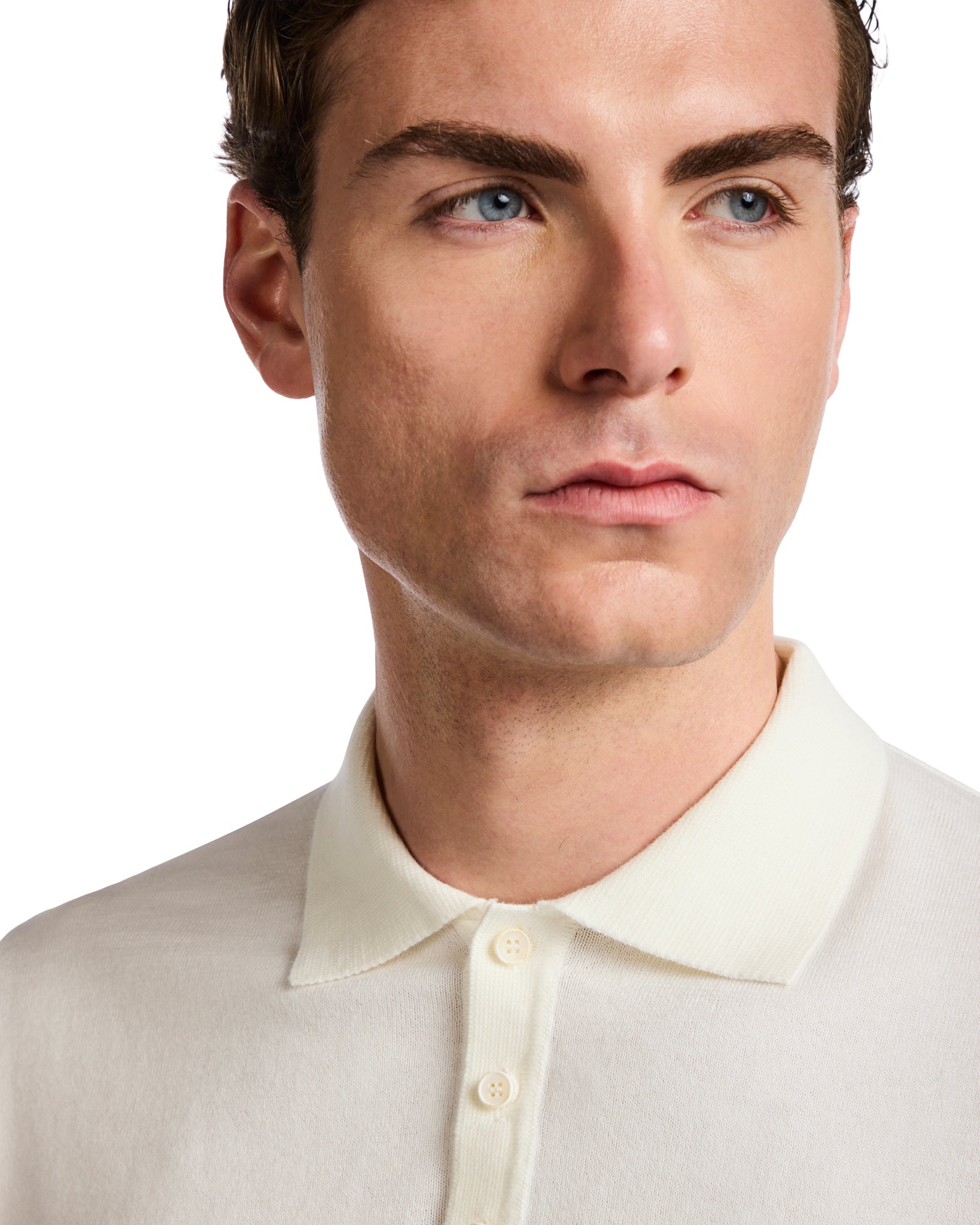 Polo Roger de punto color crema