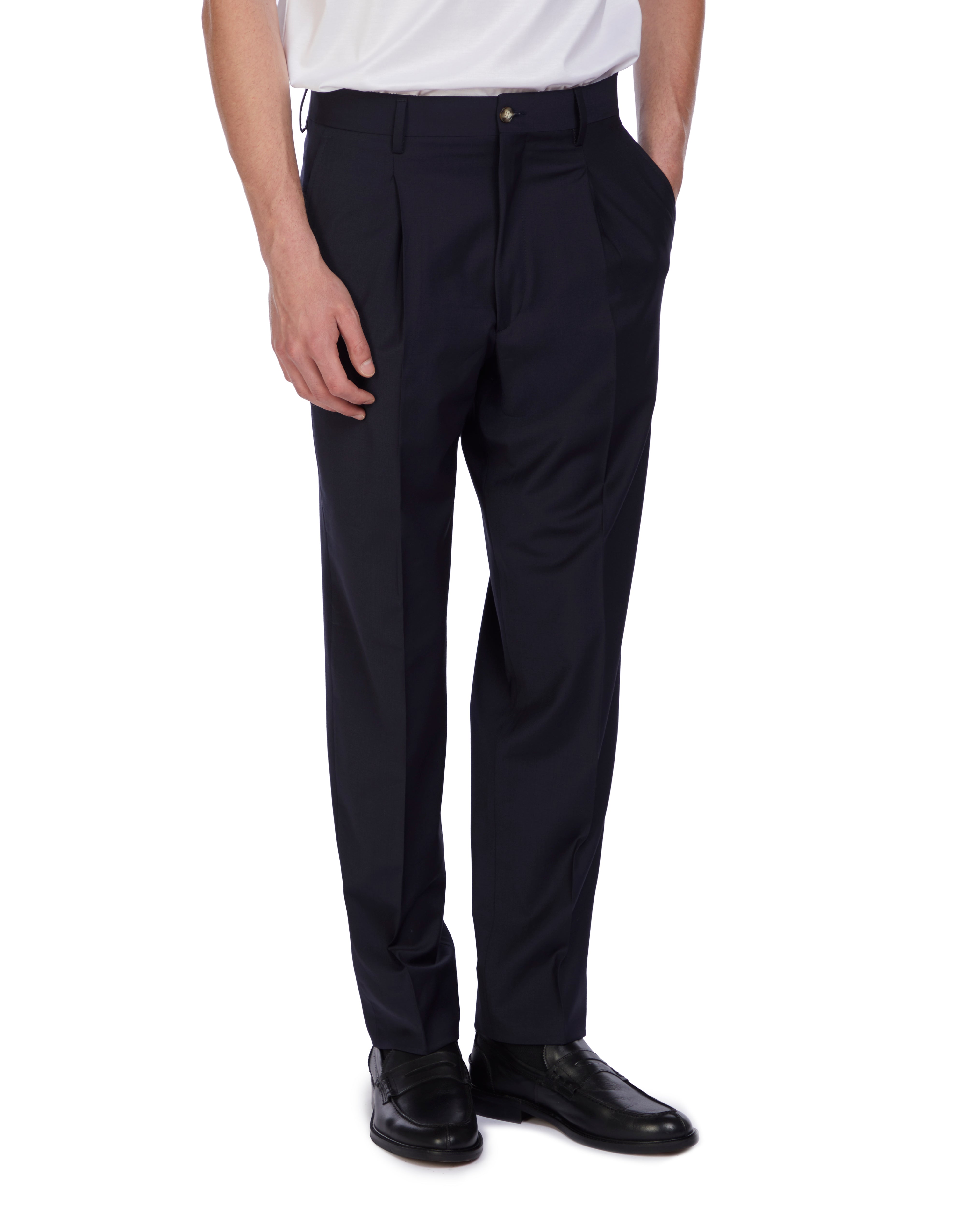 Pantalone Soho in lana blu