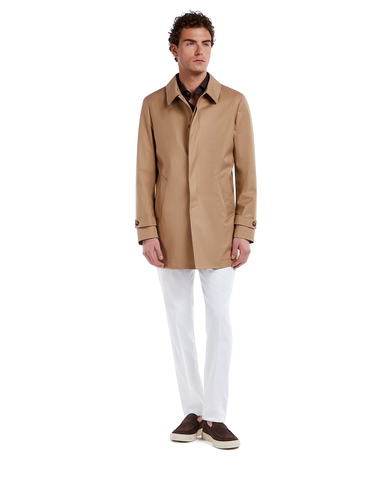 Gabardina Mantova sin forro beige