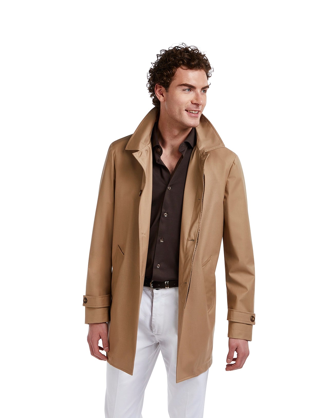 Gabardina Mantova sin forro beige