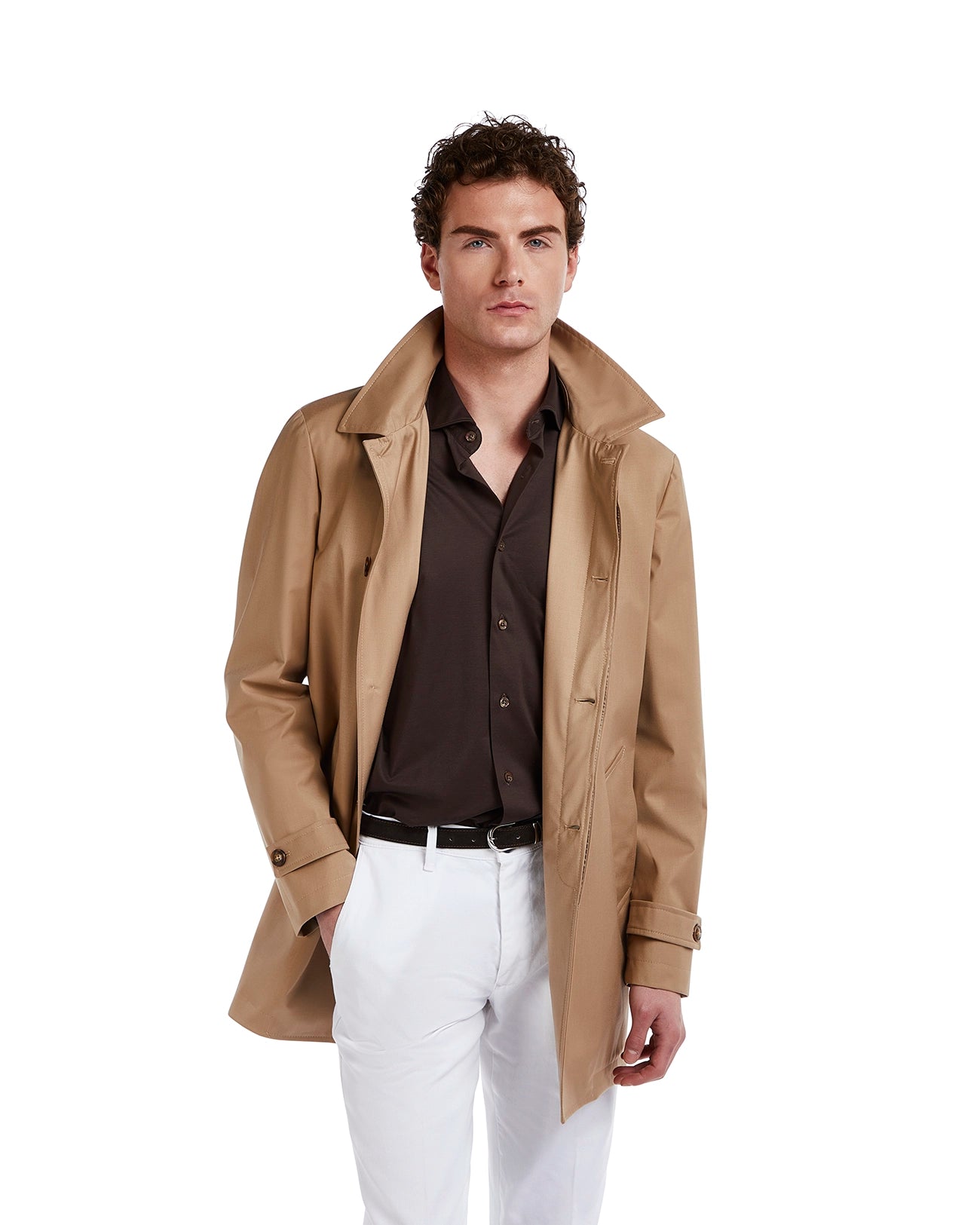 Gabardina Mantova sin forro beige