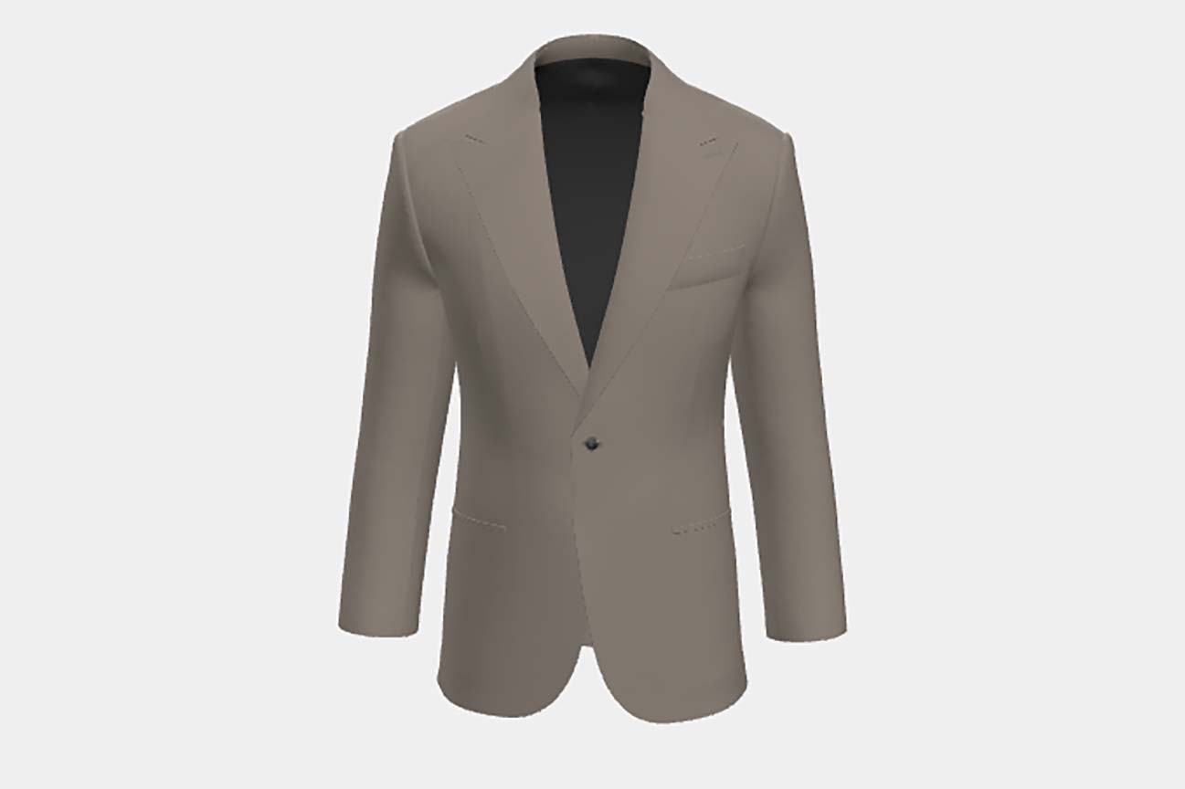 Beige 150s wool and silk tailored jacket Caccioppoli