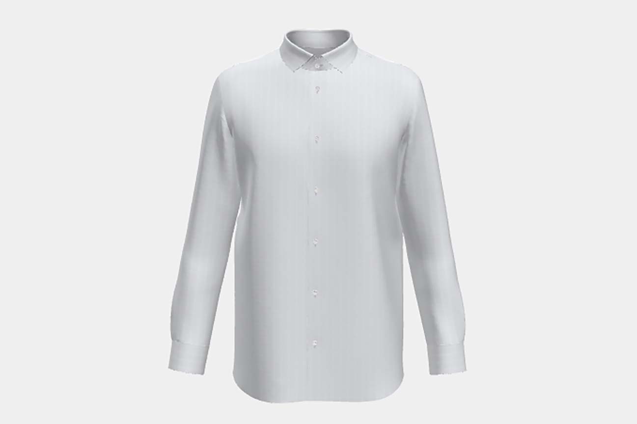 Light blue striped cotton tailored shirt