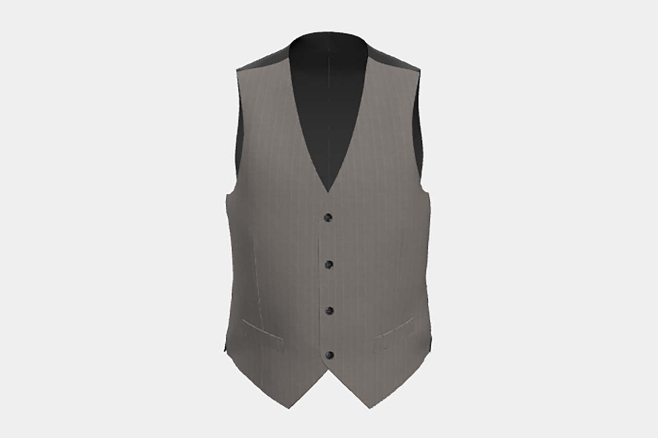 Gilet su misura lana 110s beige Canonico