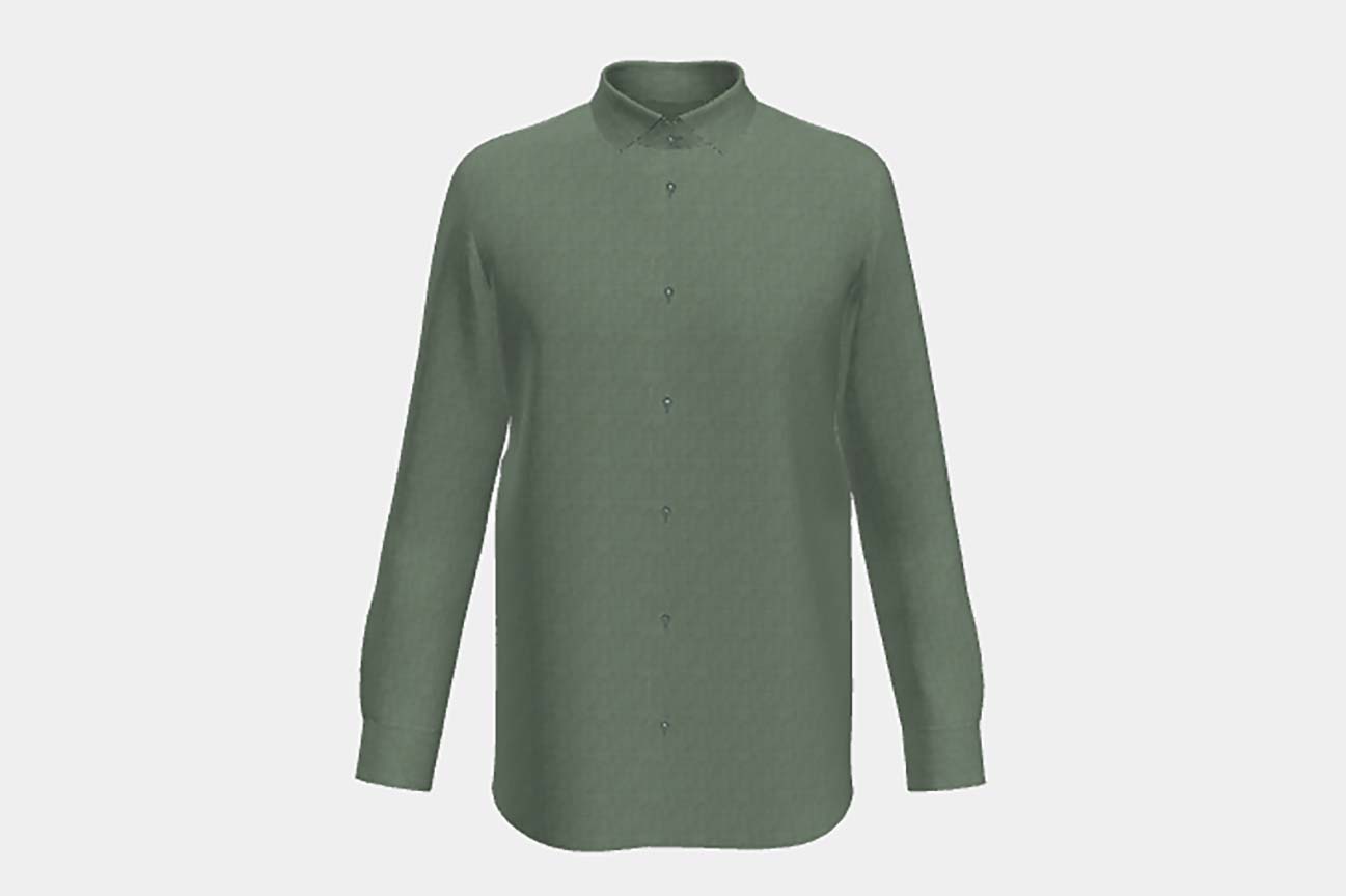 Green tailored shirt