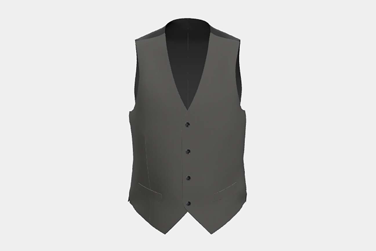 Gilet su misura lana solaro 130s verde Caccioppoli