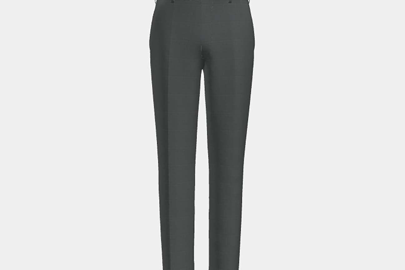 Bespoke green Prince of Wales wool 130s trousers Caccioppoli