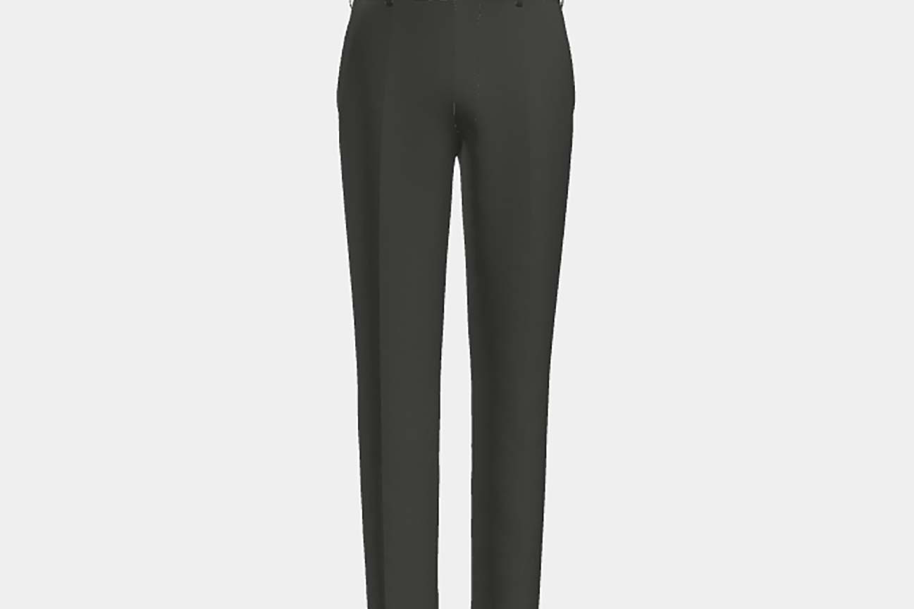 Made to measure solaro 130s wool trousers in green Caccioppoli