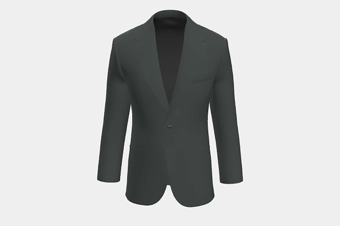 Made to measure green 130s wool jacket Caccioppoli