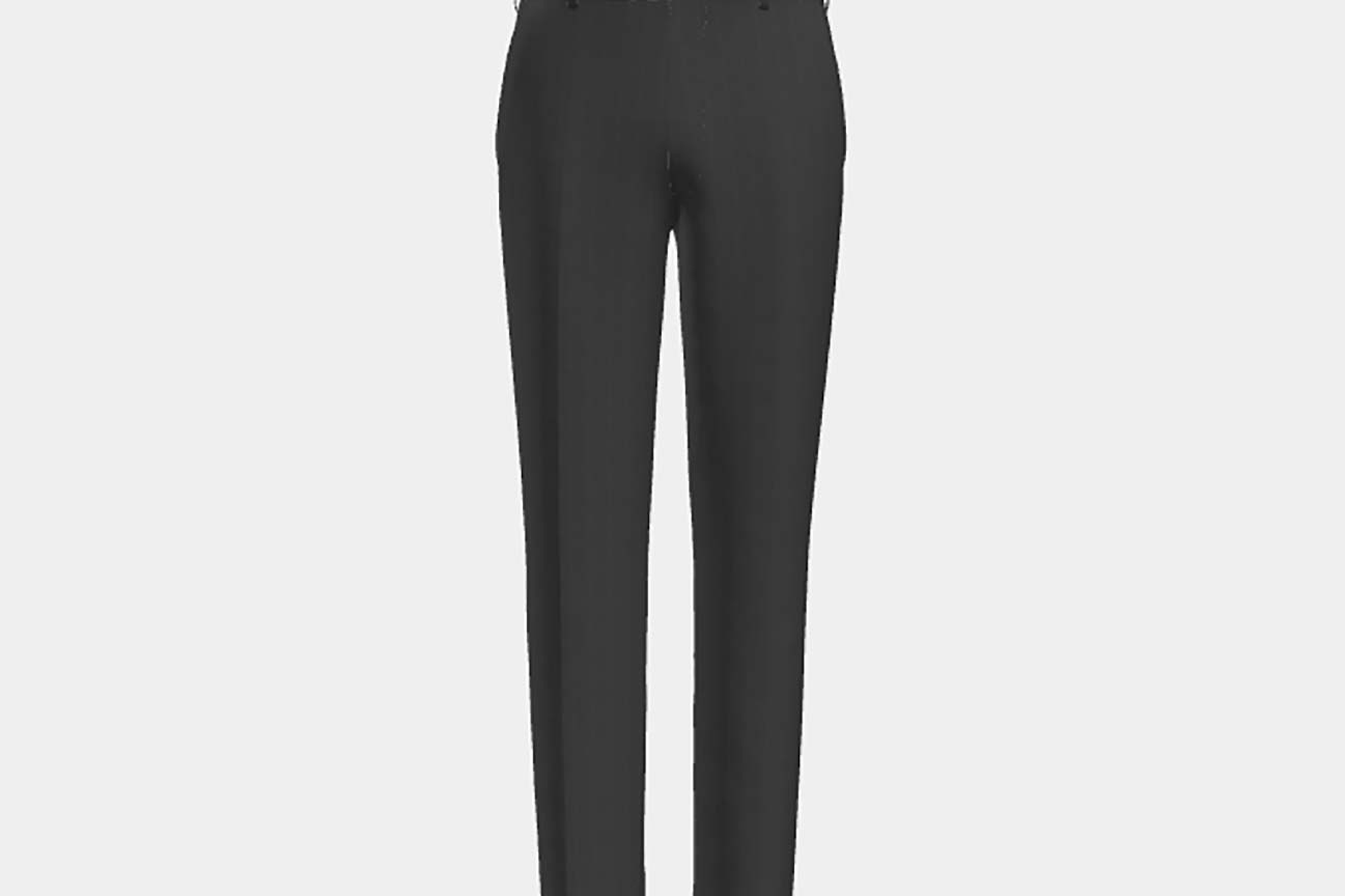 Bespoke 150s gray wool and silk trousers Caccioppoli