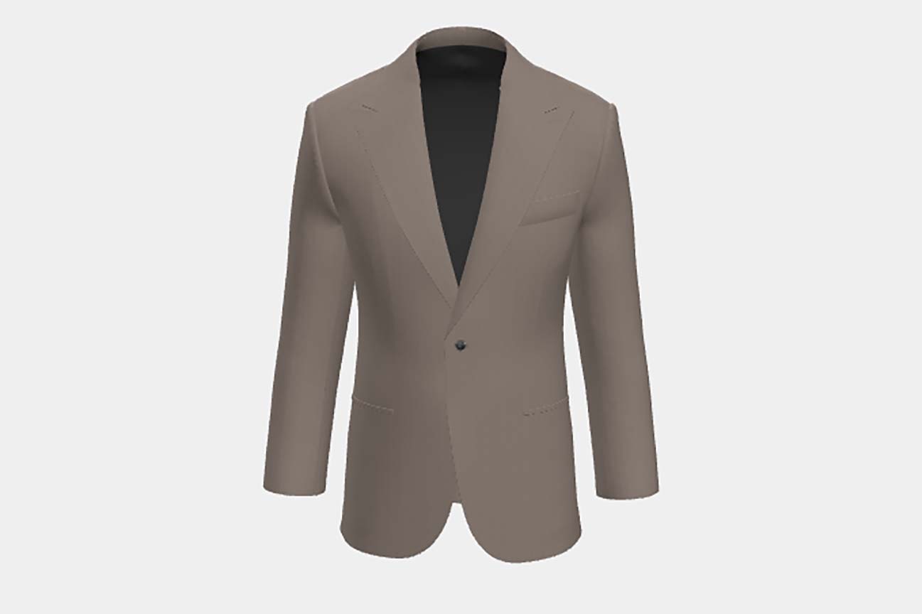 Giacca su misura lana solaro 130s beige Caccioppoli