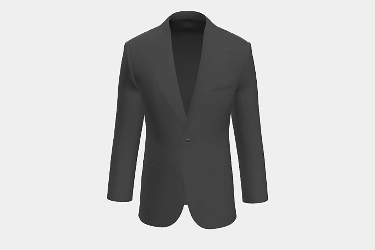 Canonico gray 110s wool tailored jacket