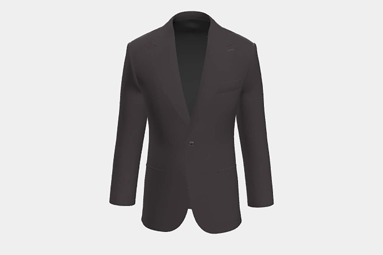 Purple 130s wool tailored jacket Caccioppoli