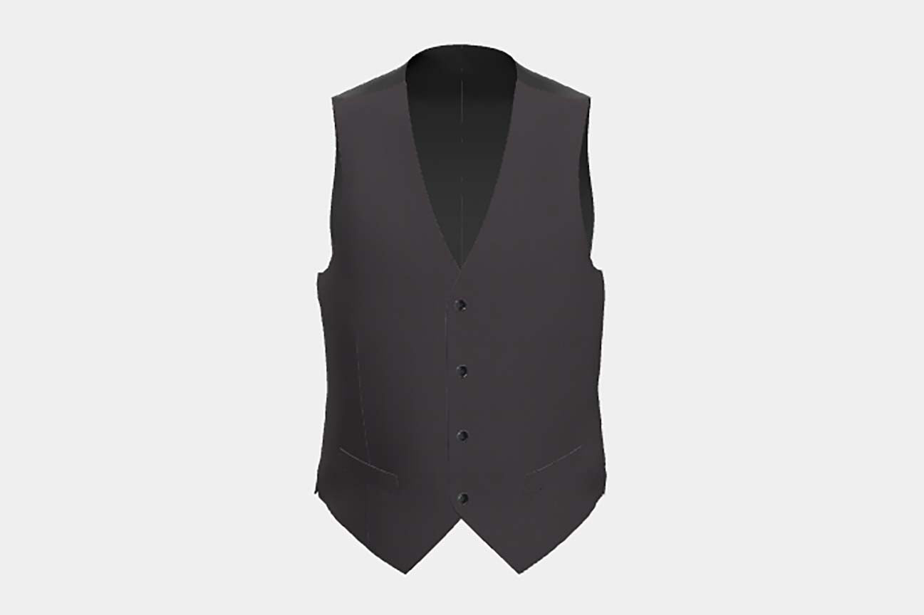 Gilet su misura lana 130s principe di galles viola Caccioppoli