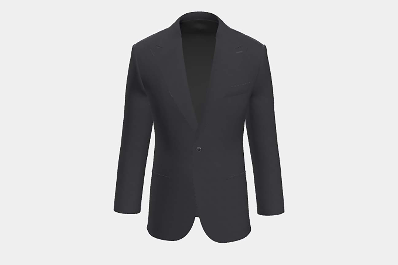 Tailored blue striped 130s wool jacket Caccioppoli