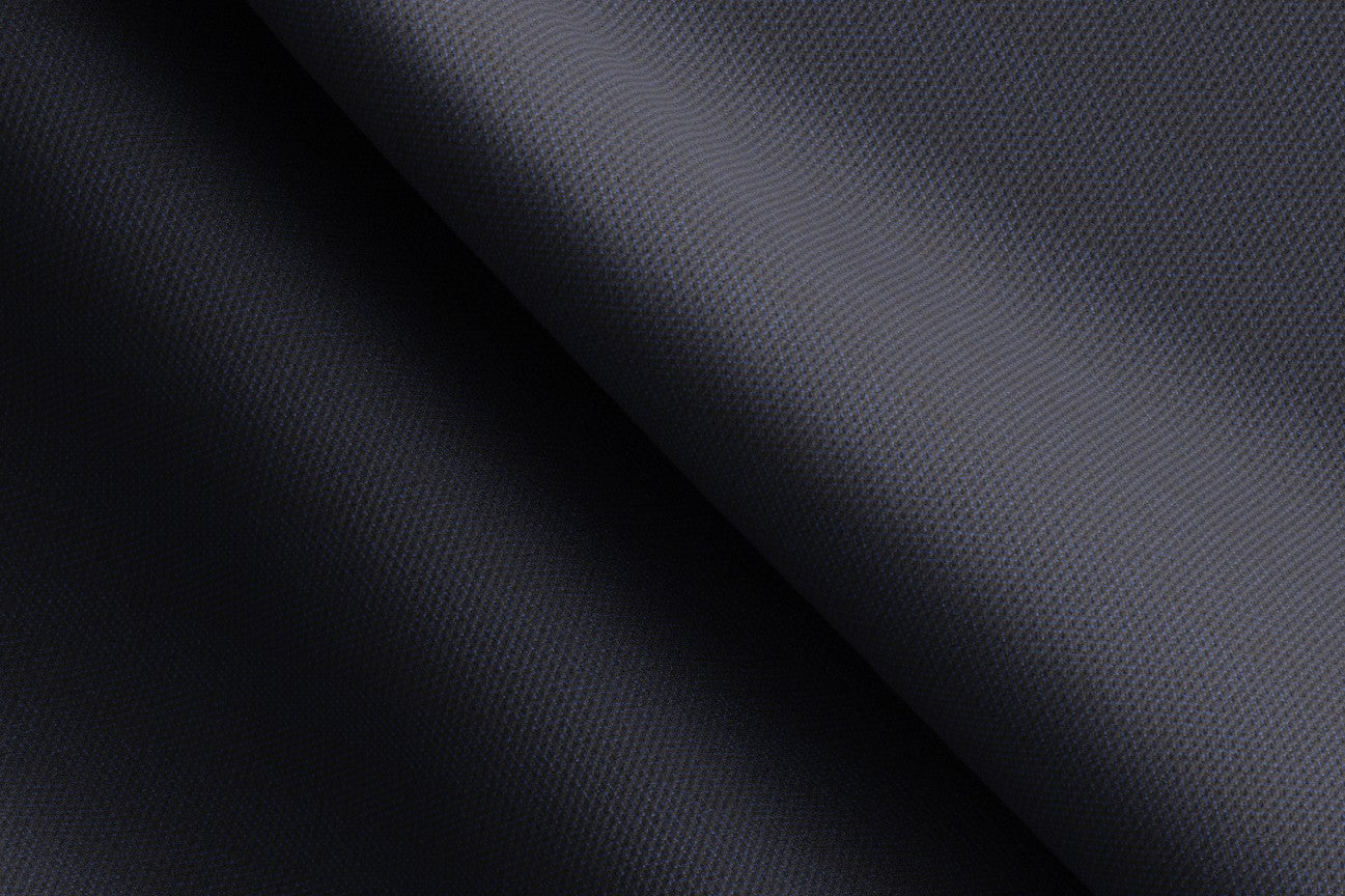 Made to measure solaro 130s wool suit in blue Caccioppoli
