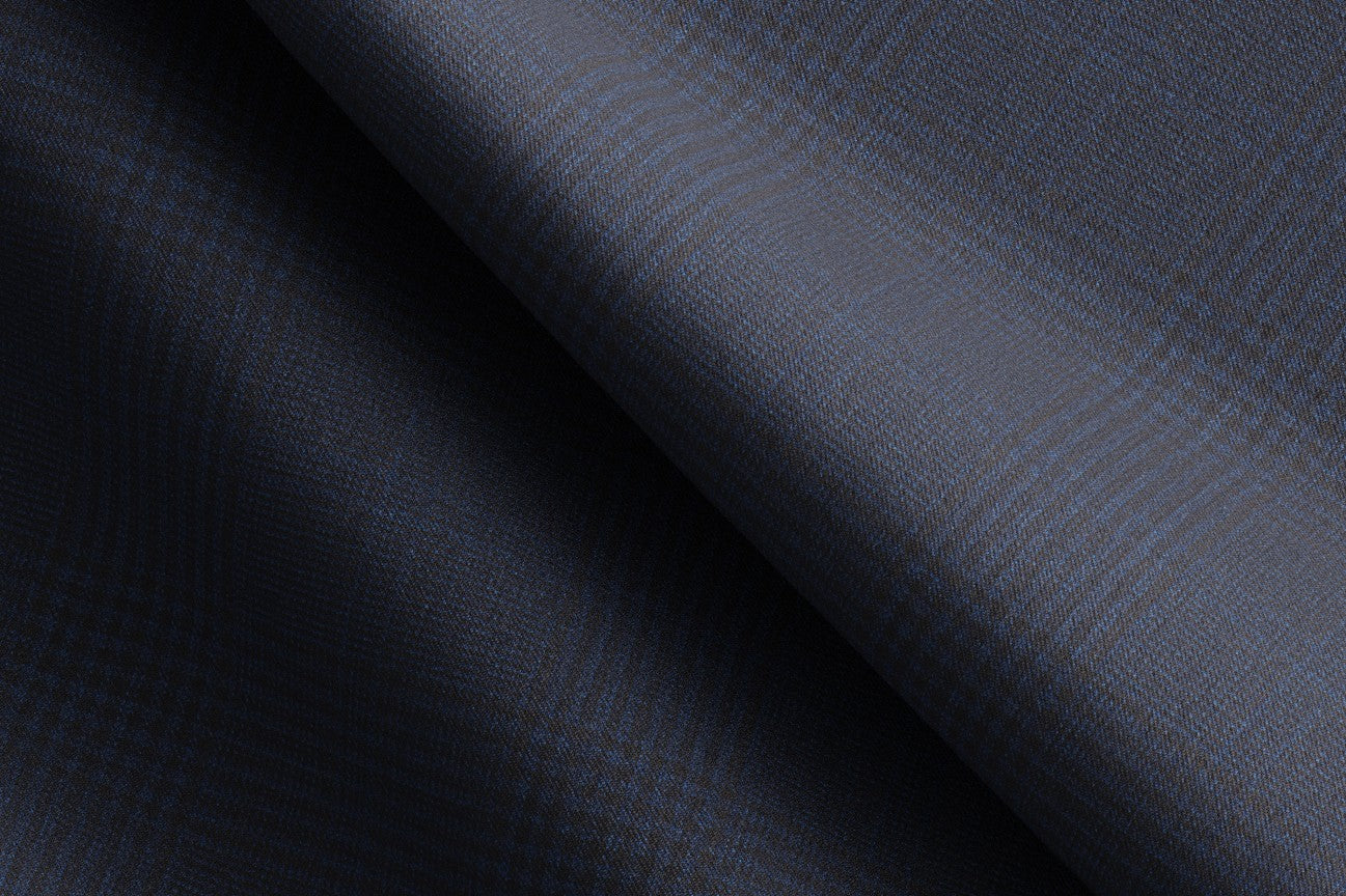 Blue Prince of Wales 130s wool tailored jacket Caccioppoli