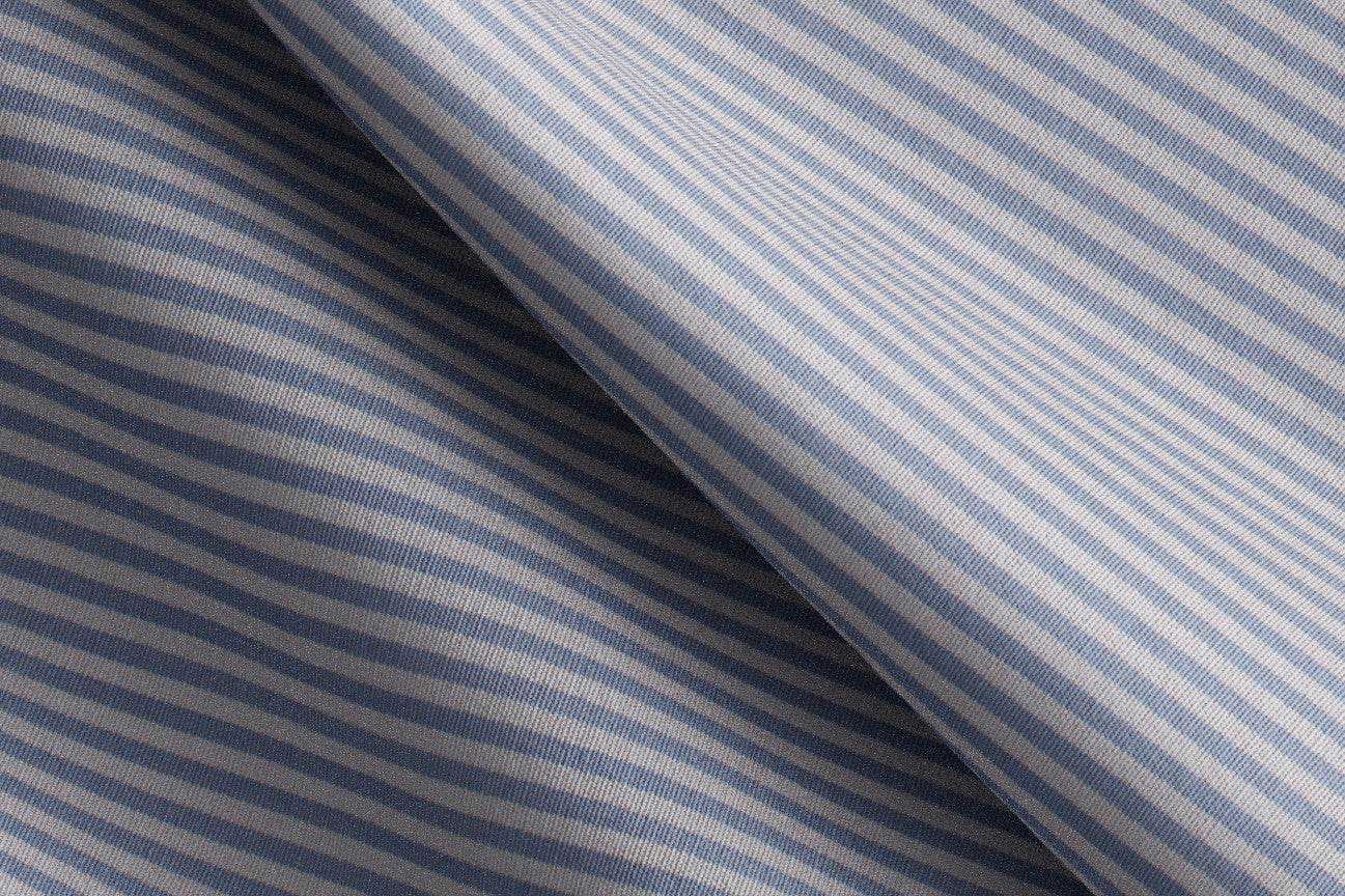Light blue striped cotton tailored shirt