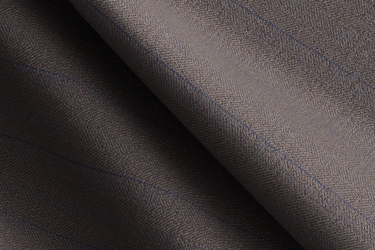 Beige 150s wool and silk tailored trousers with band Caccioppoli