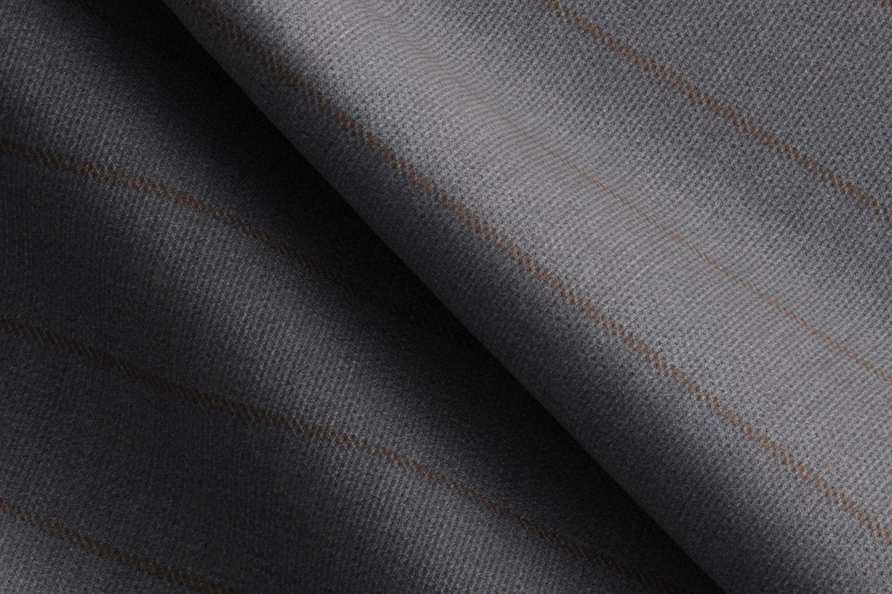 Tailored gray pinstripe 130s wool trousers Caccioppoli