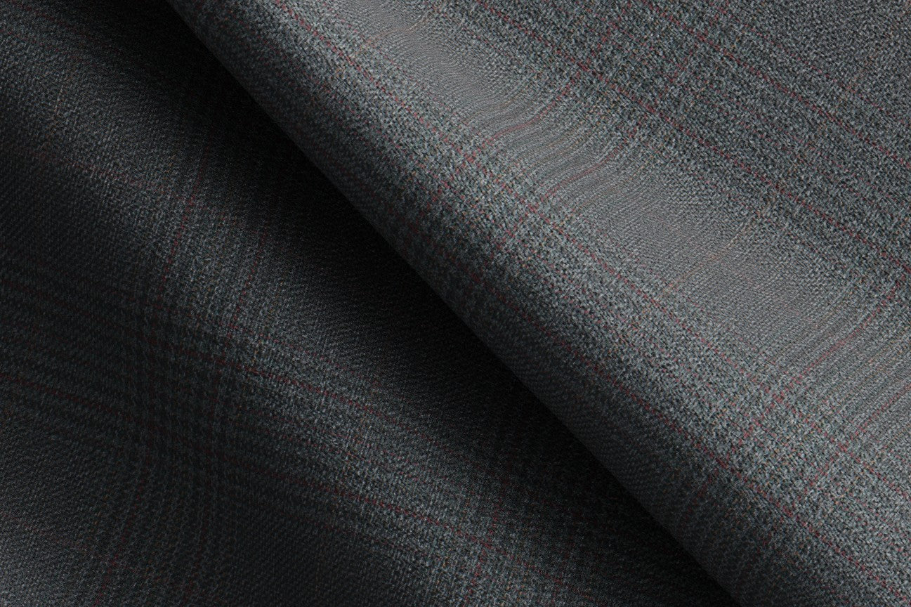Bespoke green Prince of Wales wool 130s trousers Caccioppoli