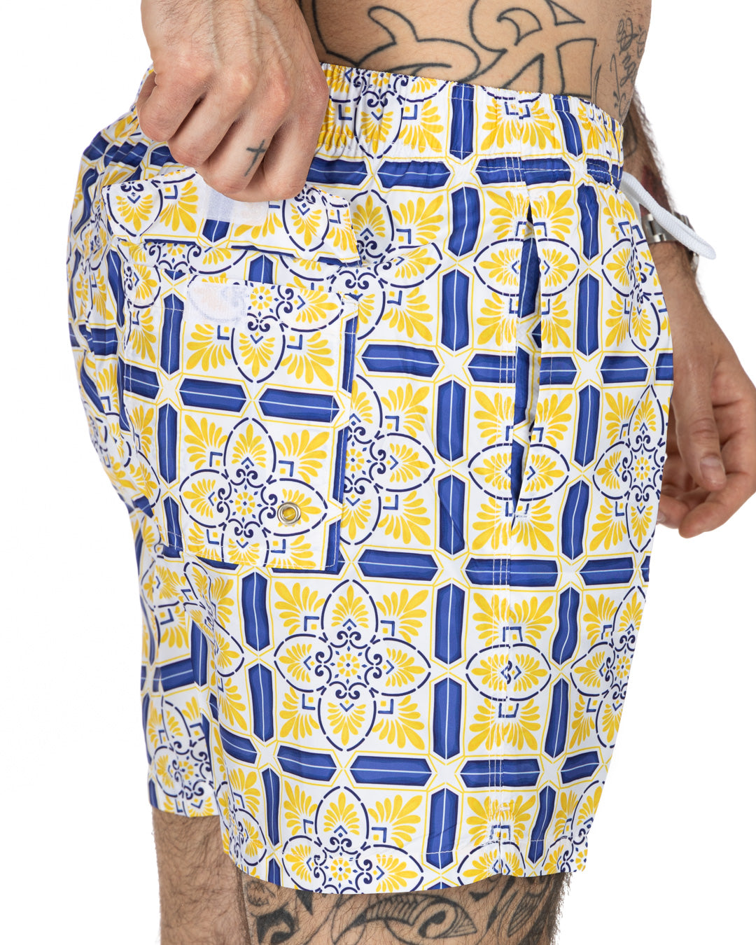 Swimsuit - Yellow majolica pattern