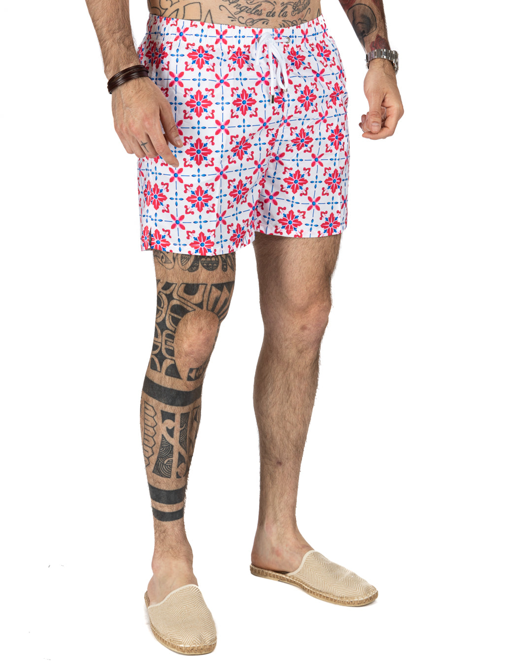 Swimsuit - Pink majolica pattern