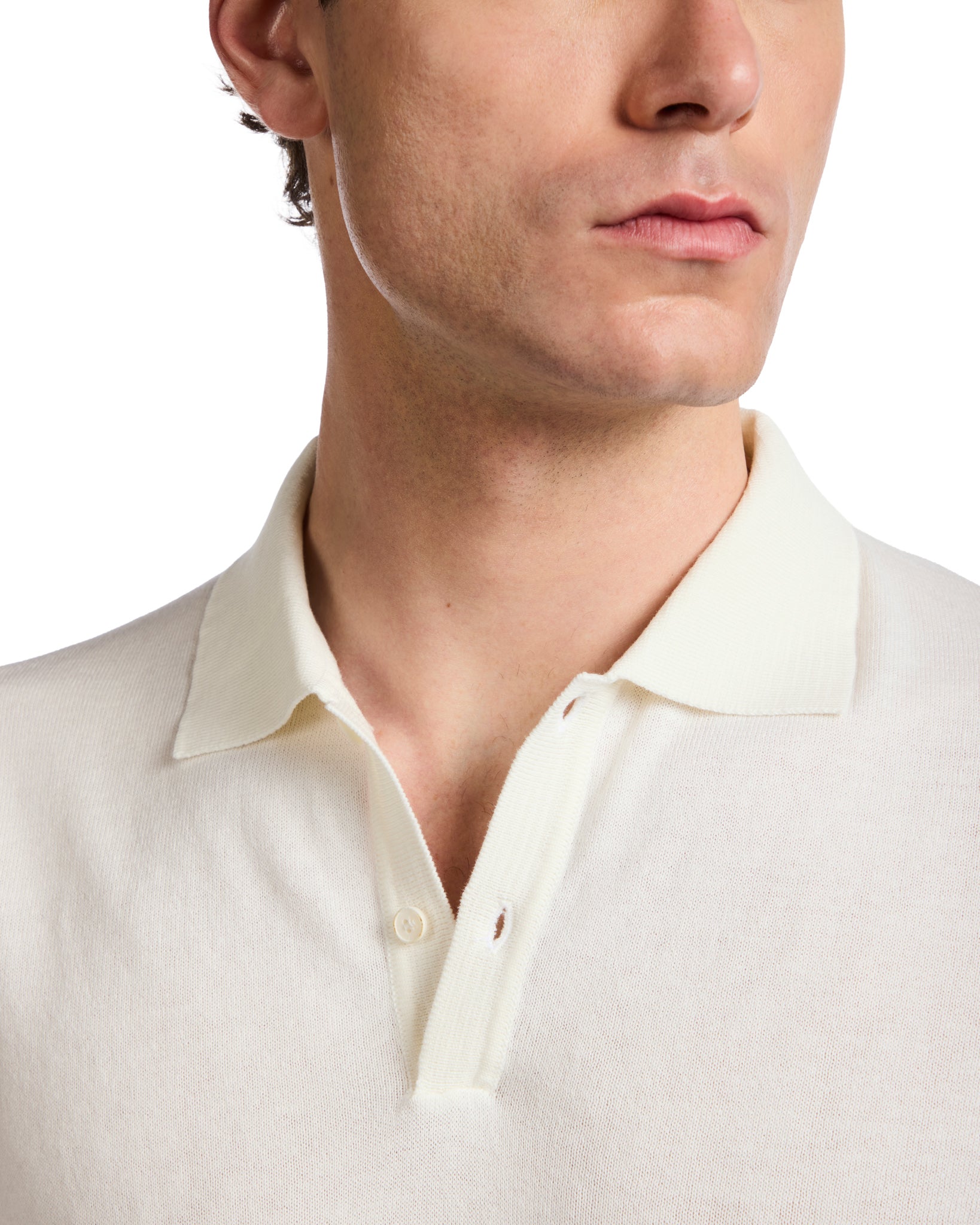 Polo Andrey de algodón blanca