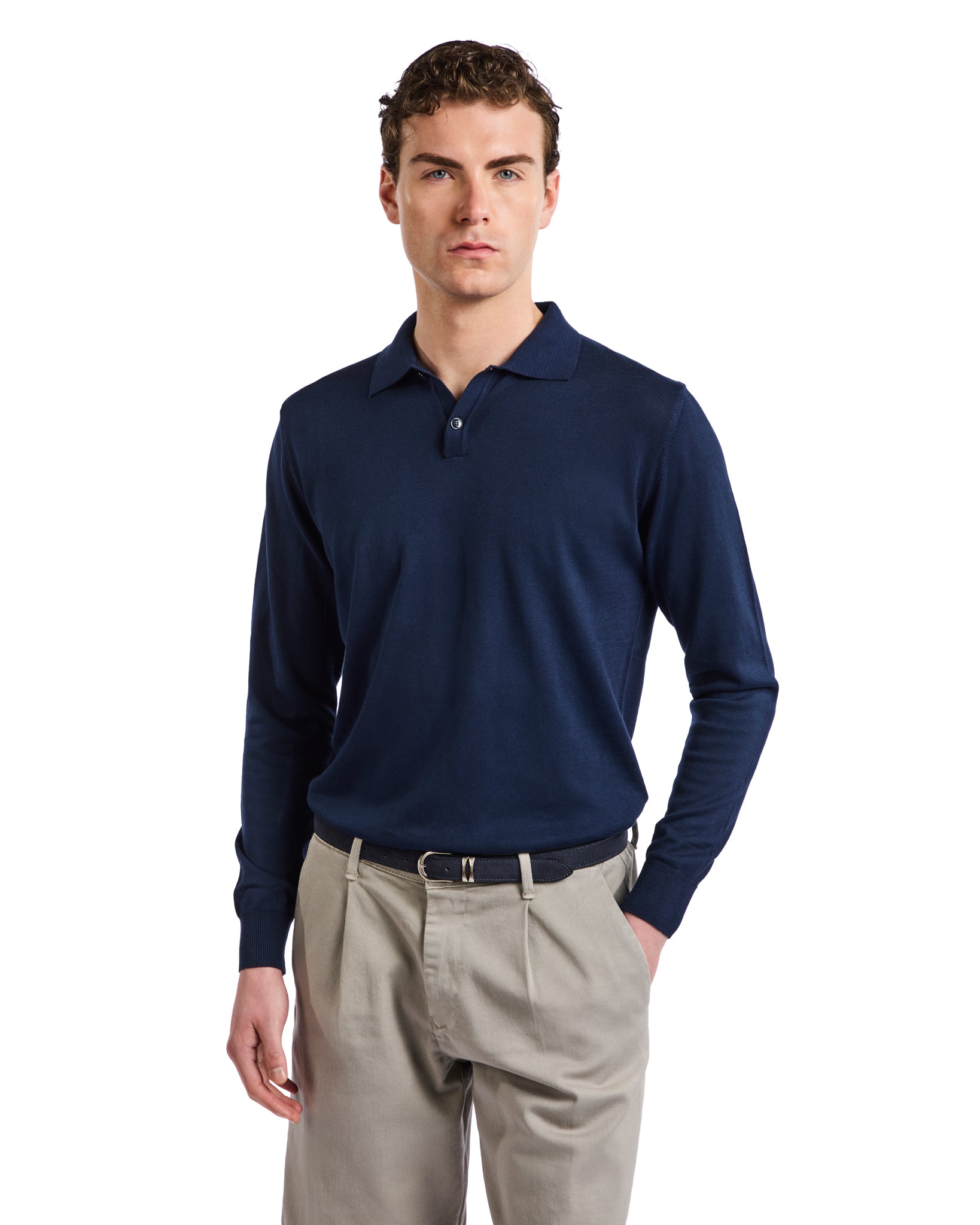 Polo Andrey de algodón azul