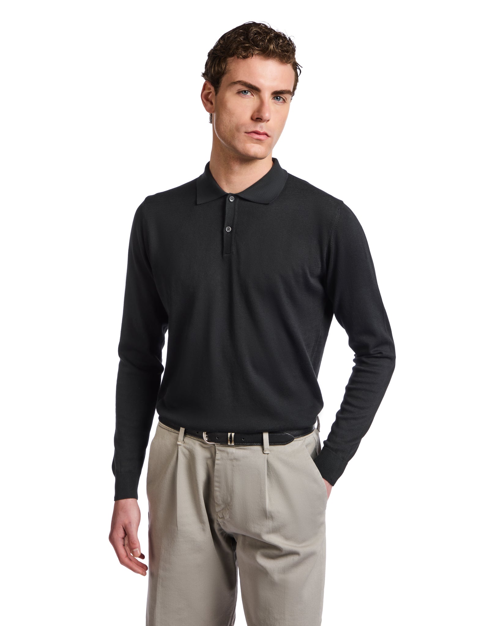 Polo Andrey de algodón negra