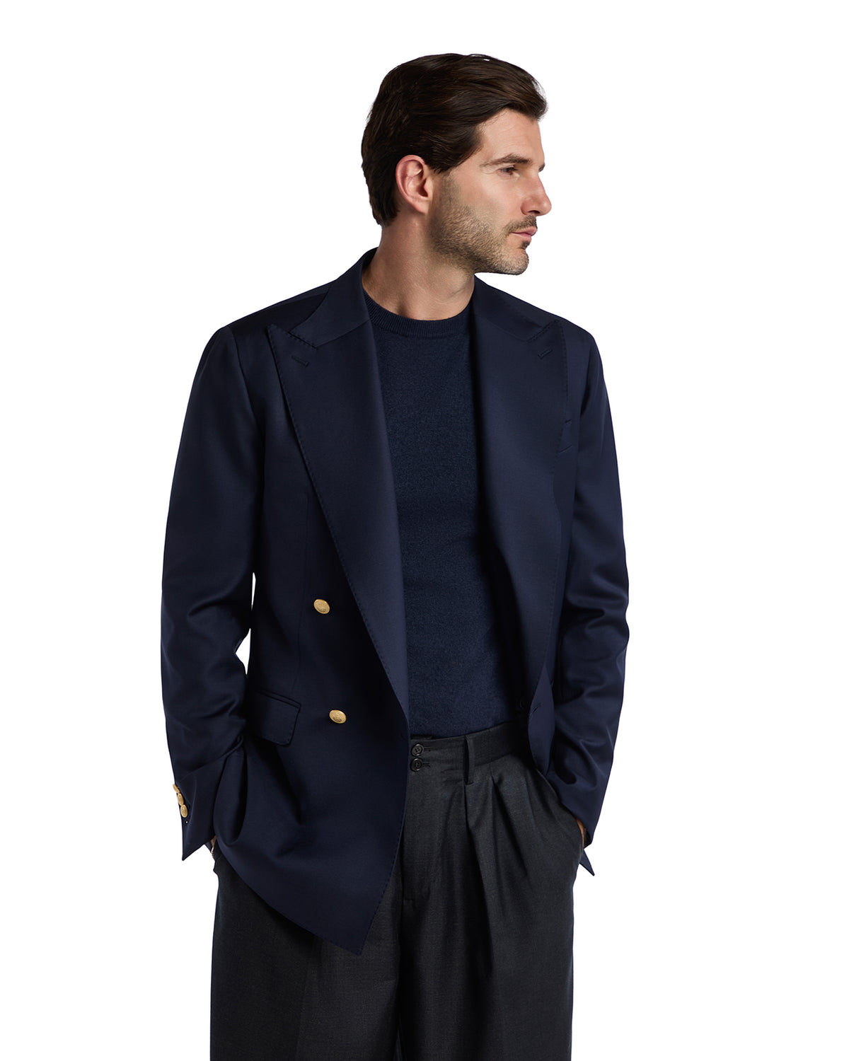 Blazer Roma in lana Perennial Canonico blu