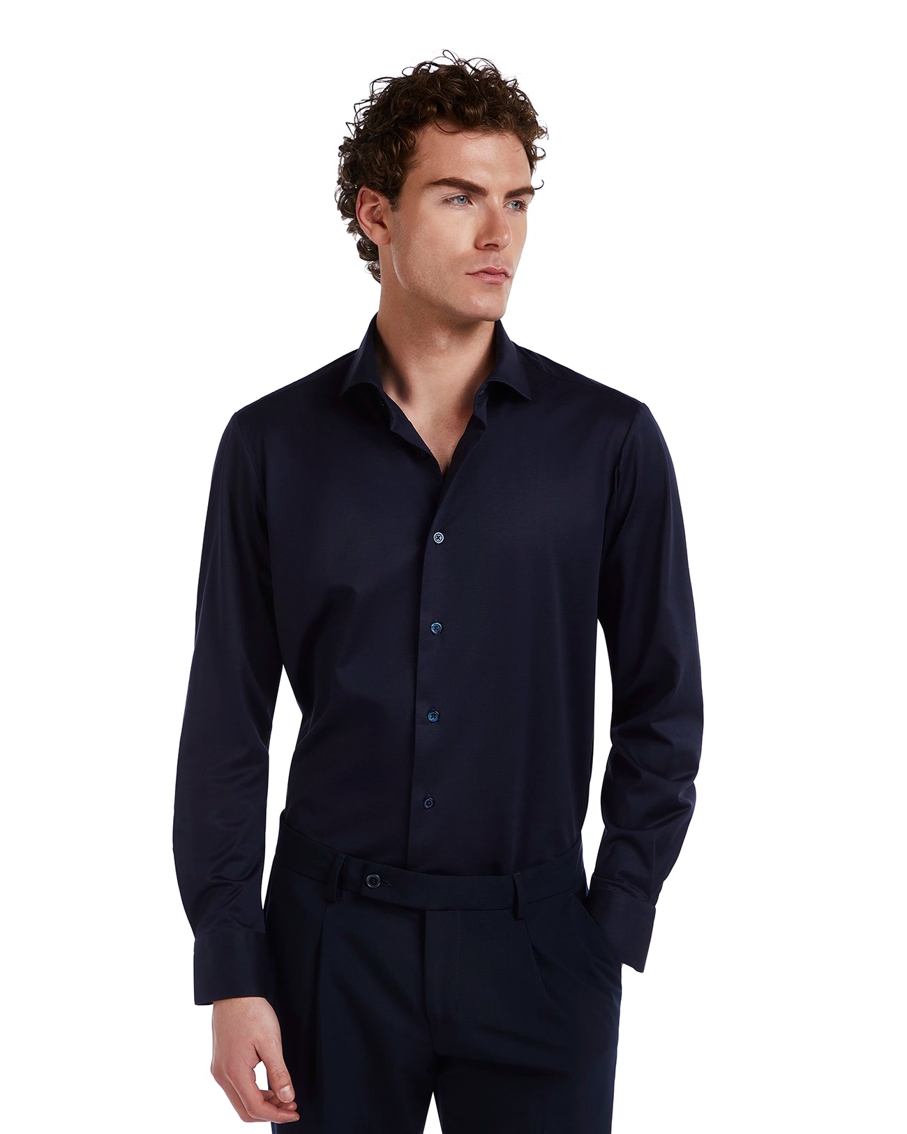 Camisa Miyagi de algodón azul