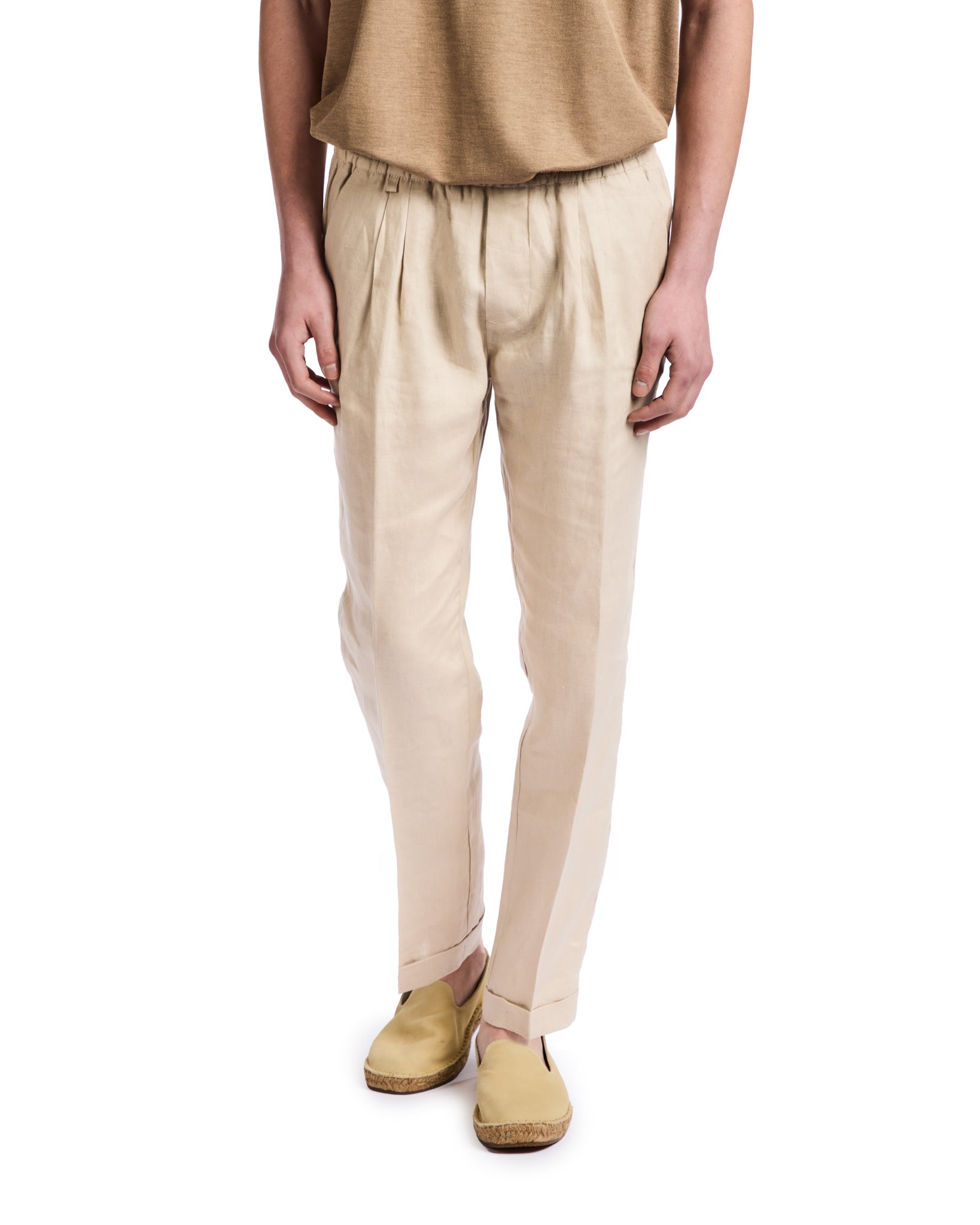 Pantalón Cary de puro lino color cuerda
